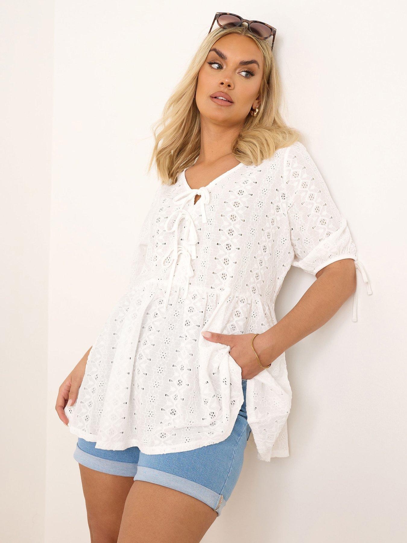 yours-curve-tie-front-peplum-top-white