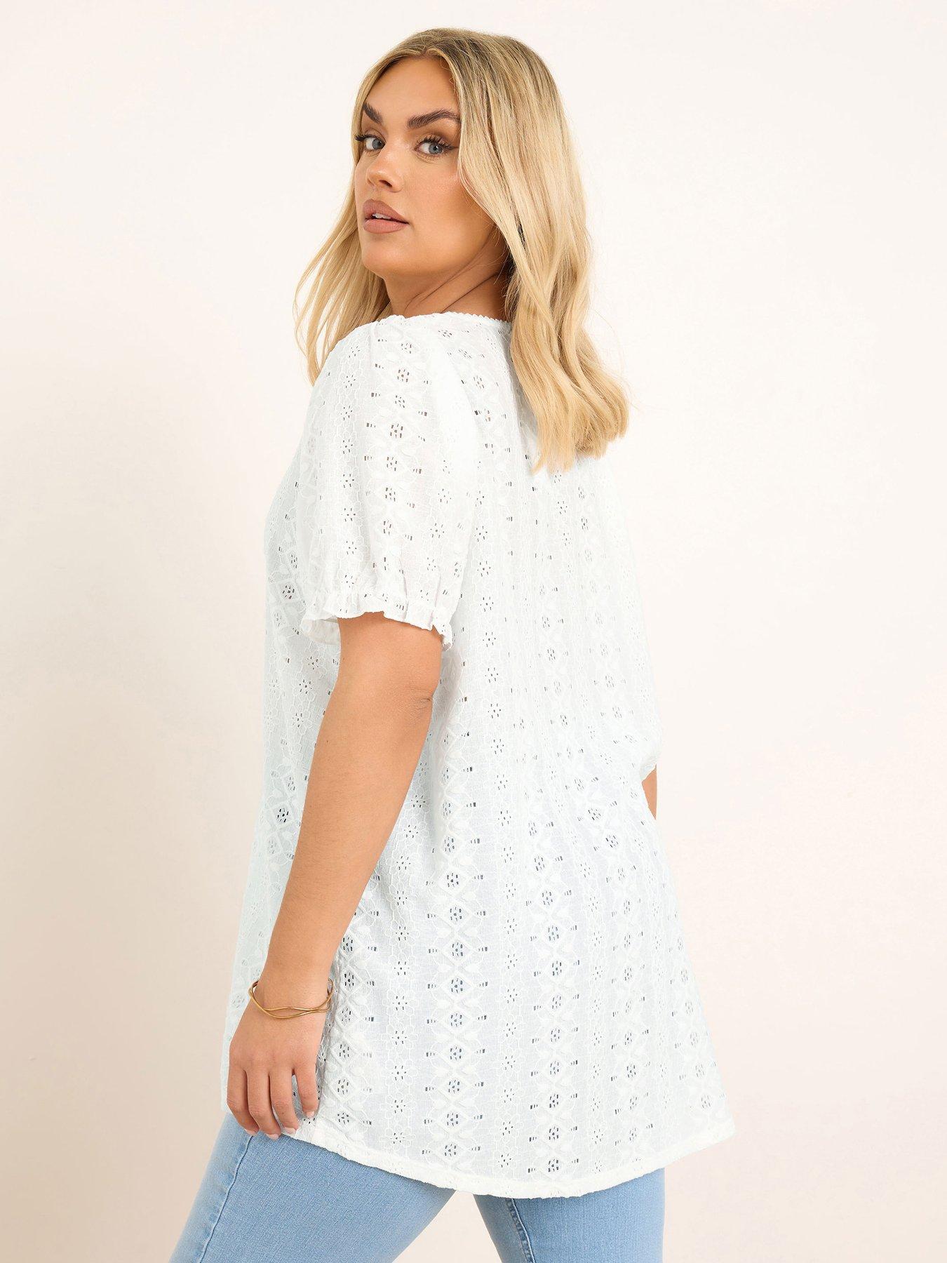  image of yours-curve-puff-sleeve-anglaise-blouse