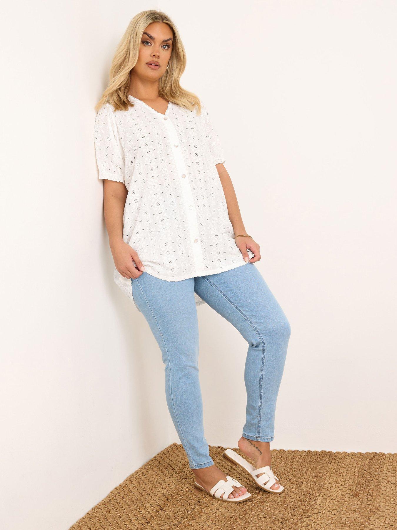  image of yours-curve-puff-sleeve-anglaise-blouse