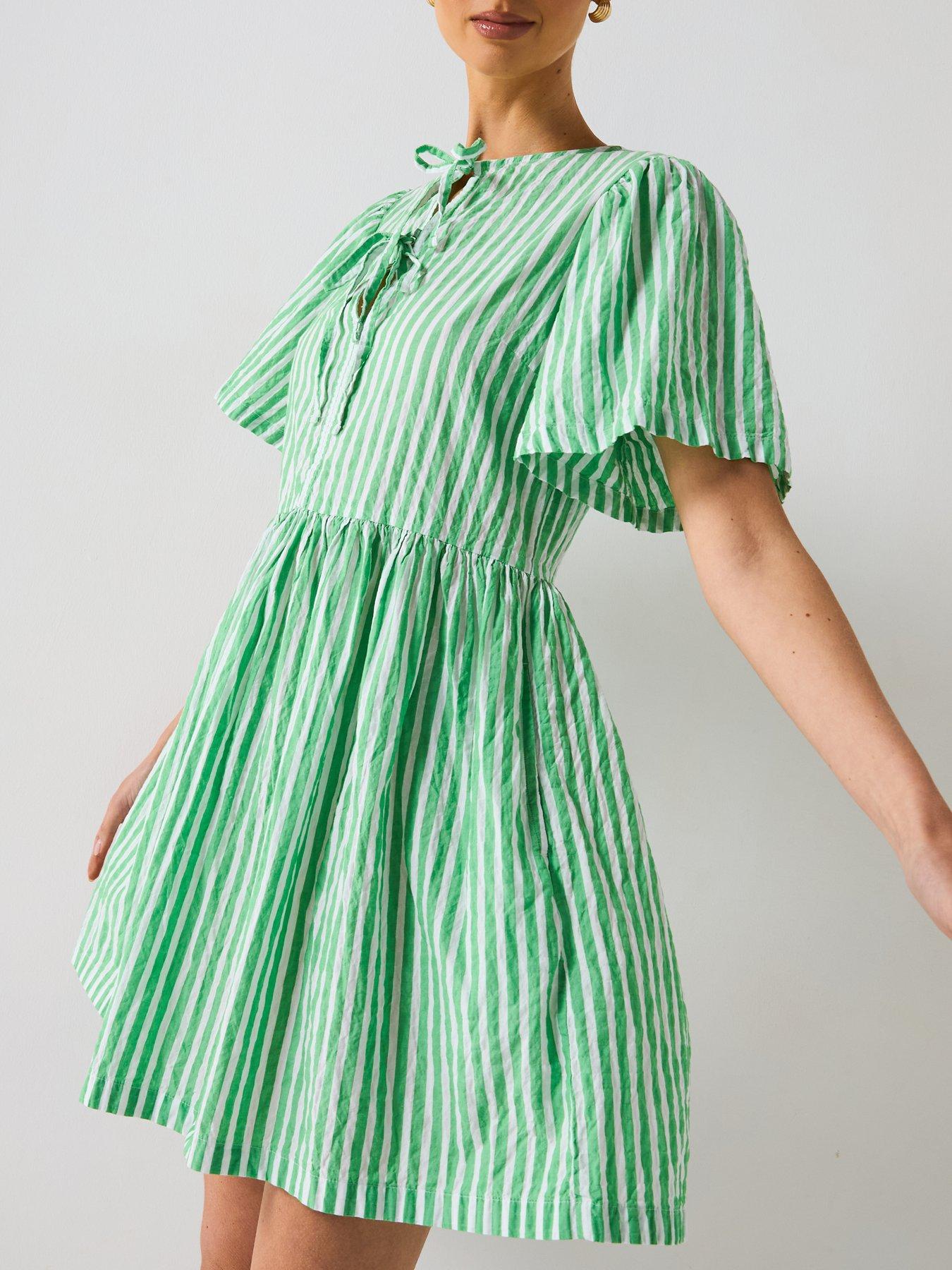 Image 5 of 6 of Barbour Daison Mini Dress - Kelly Green Stripe
