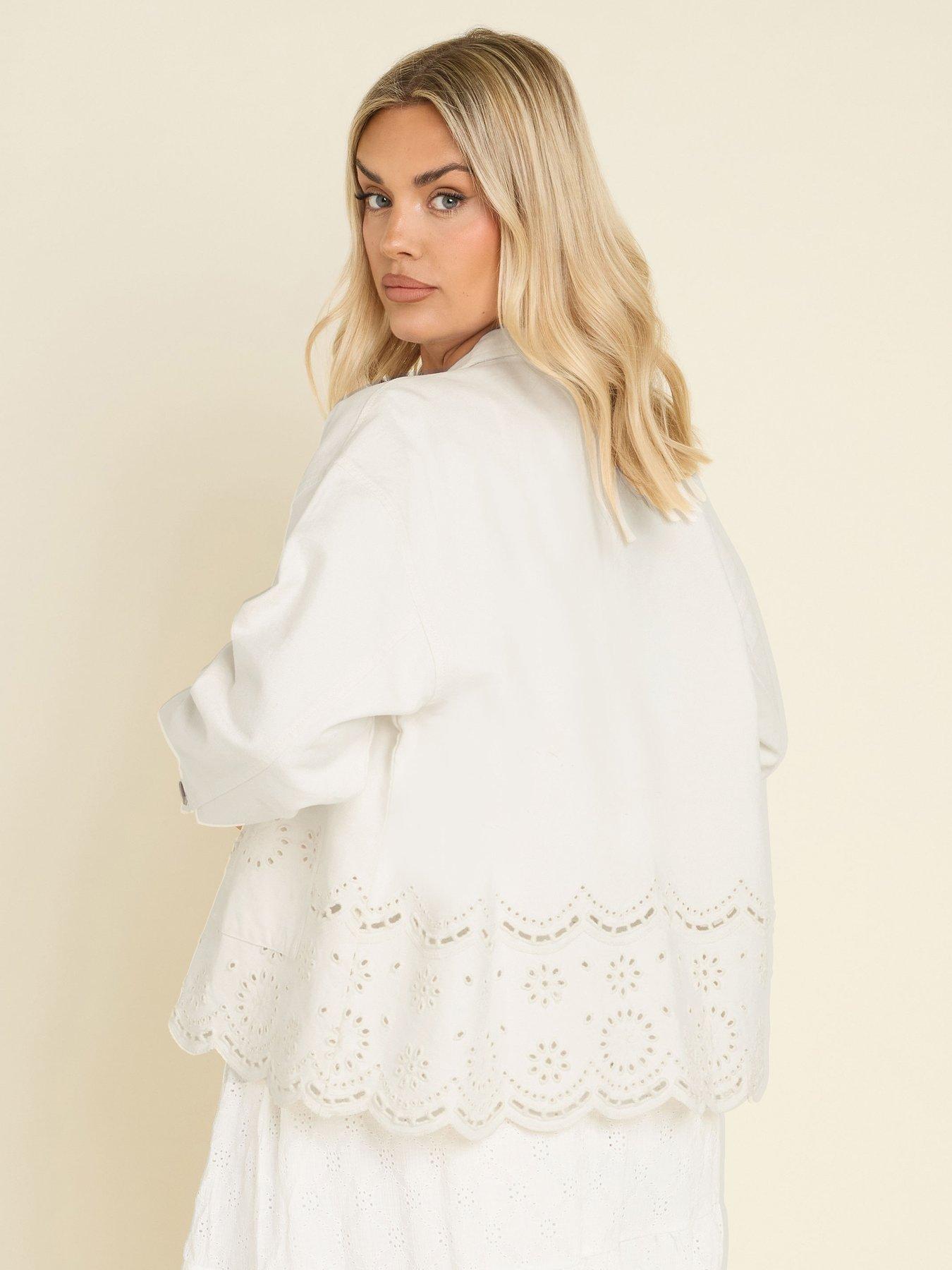  image of yours-curve-broidery-twill-shacket-ivory