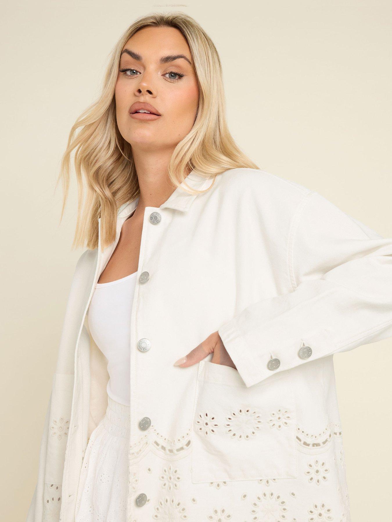  image of yours-curve-broidery-twill-shacket-ivory