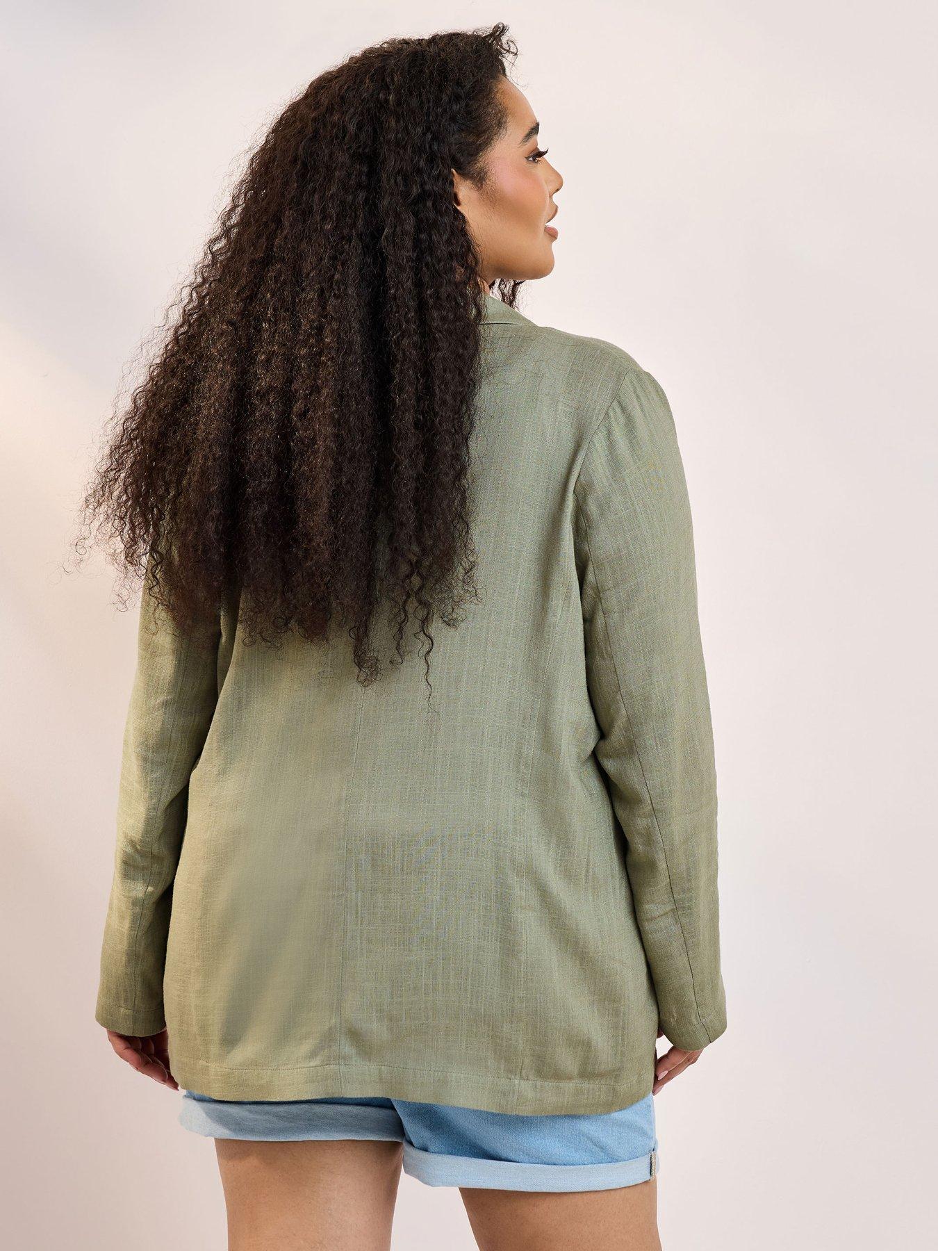  image of yours-curve-relaxed-unlined-blazer-green