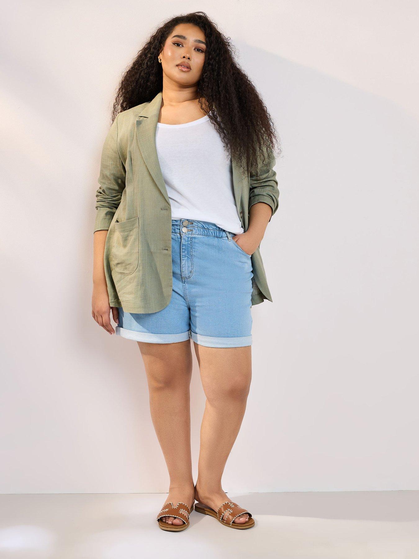  image of yours-curve-relaxed-unlined-blazer-green