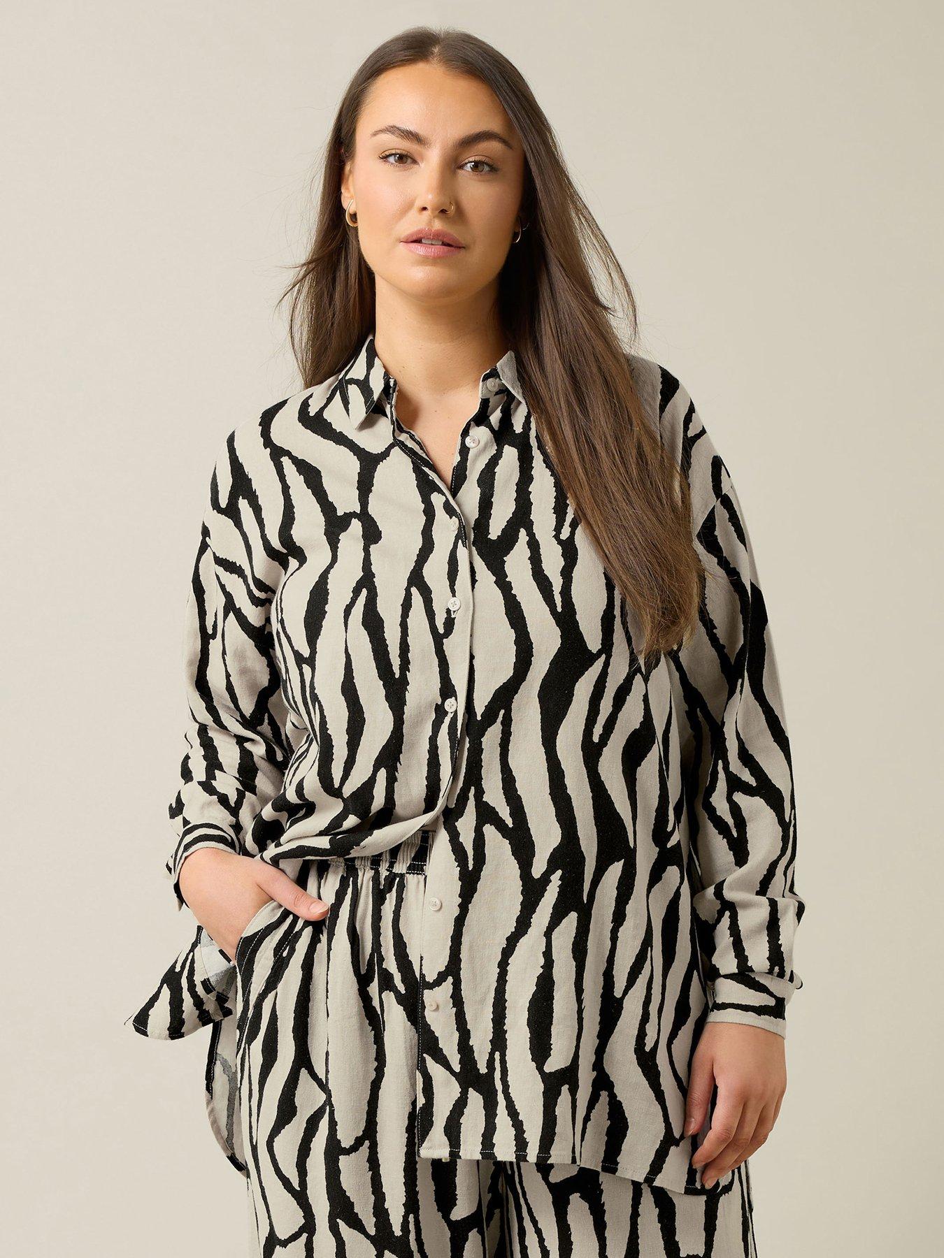  image of evans-34-sleeve-linen-shirt