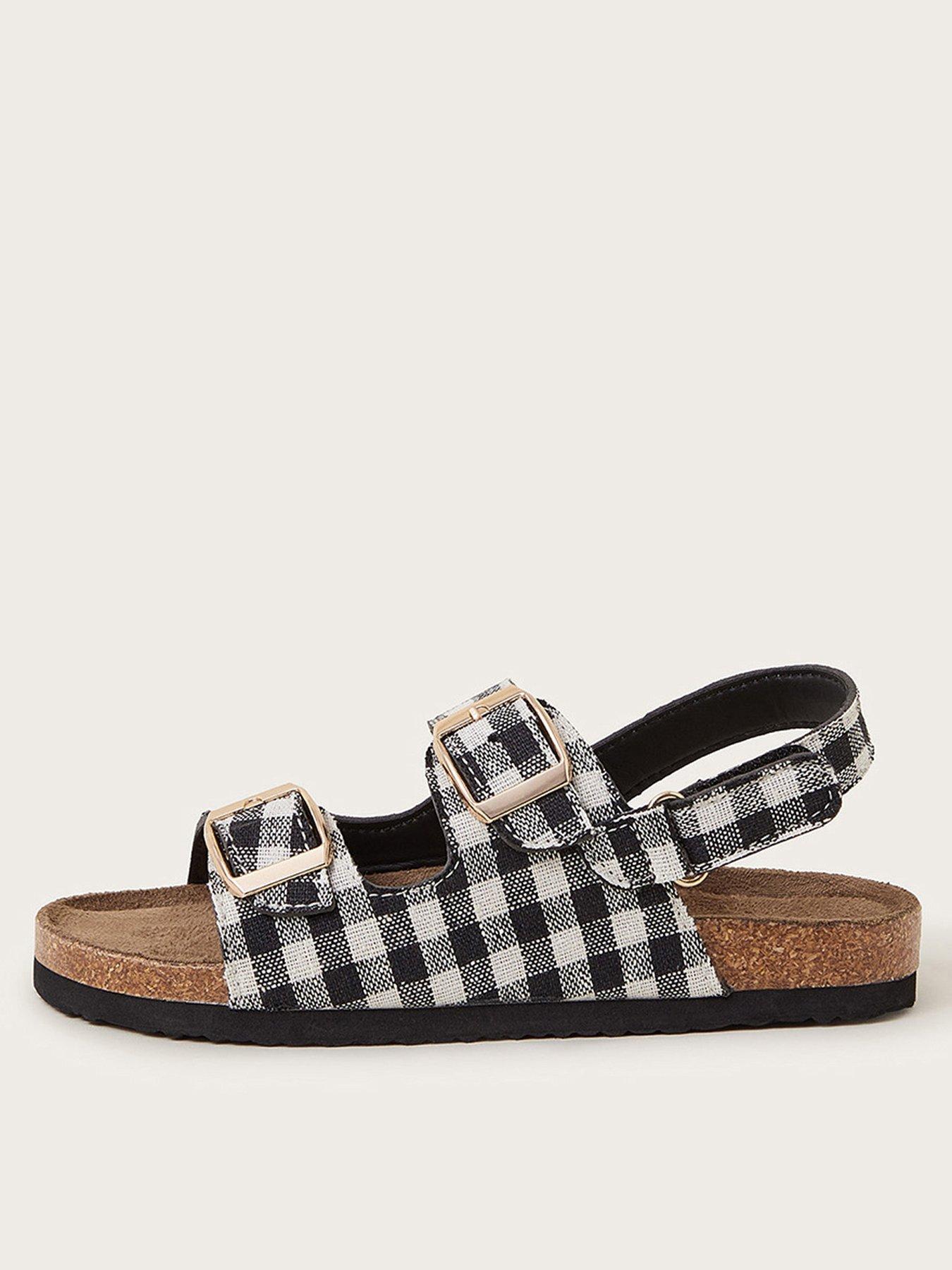undefined Girls Gillian Gingham Buckle Sandals - Black