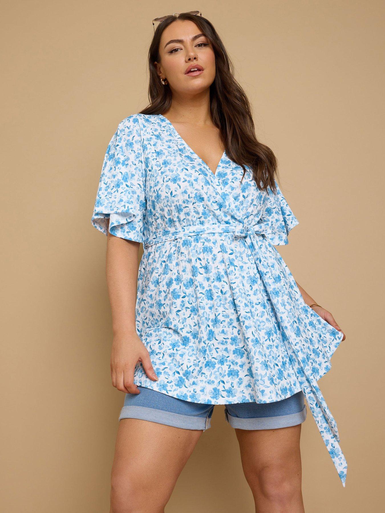  image of yours-curve-wrap-angel-sleeve-top