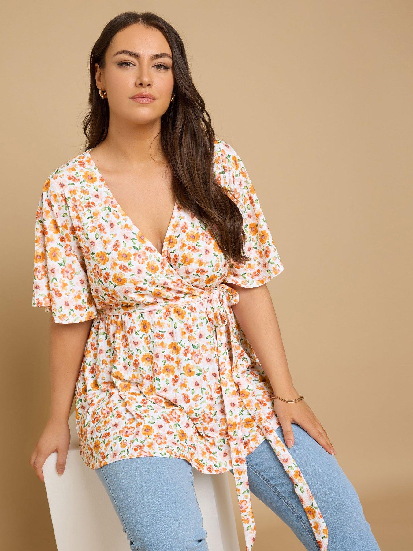 yours-curve-wrap-angel-sleeve-top