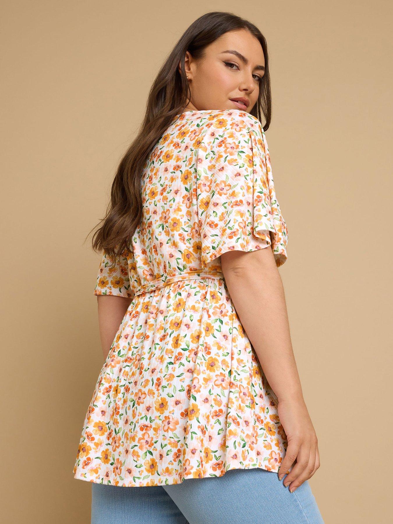  image of yours-curve-wrap-angel-sleeve-top