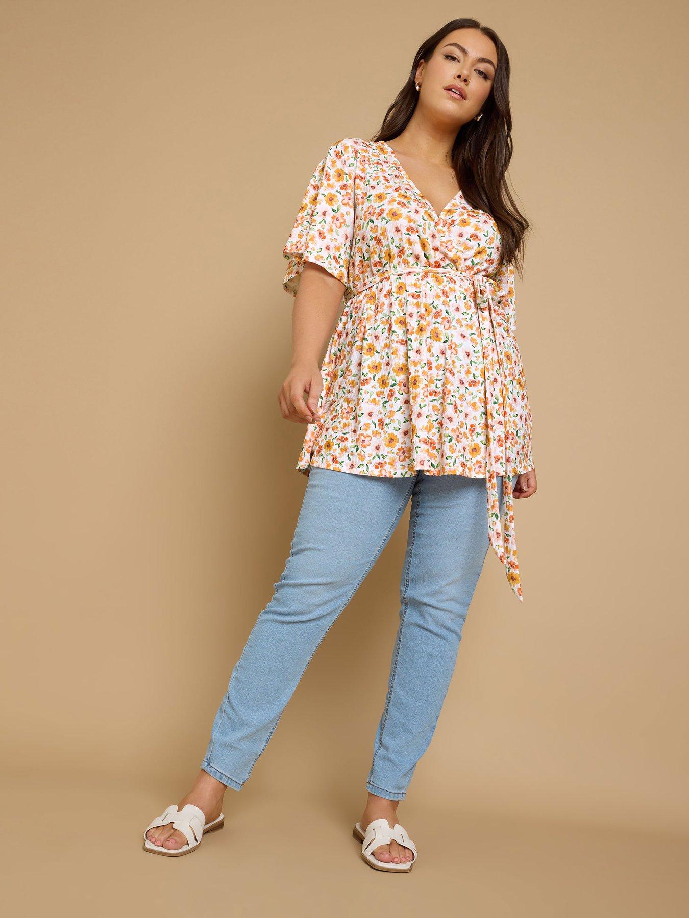  image of yours-curve-wrap-angel-sleeve-top