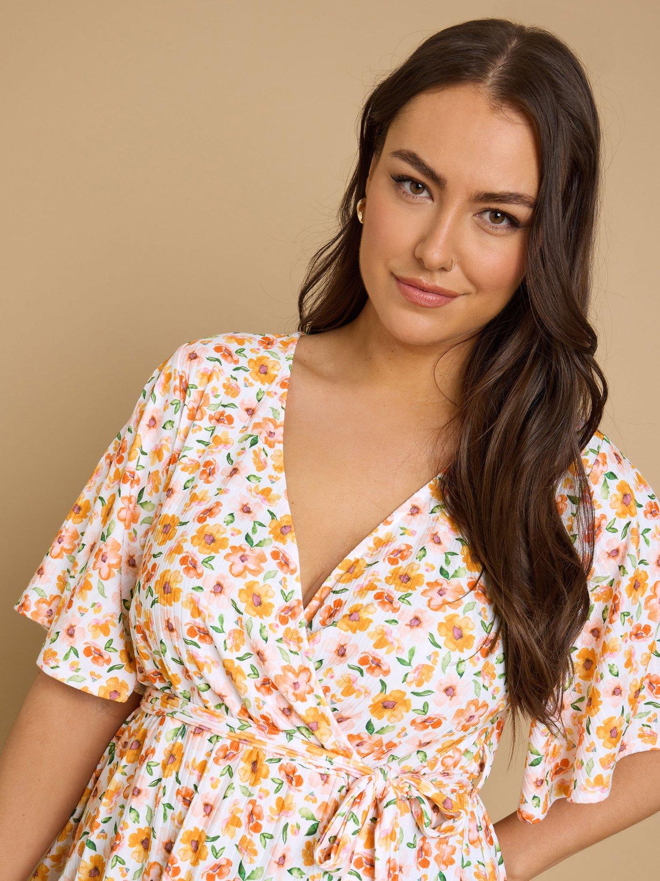  image of yours-curve-wrap-angel-sleeve-top