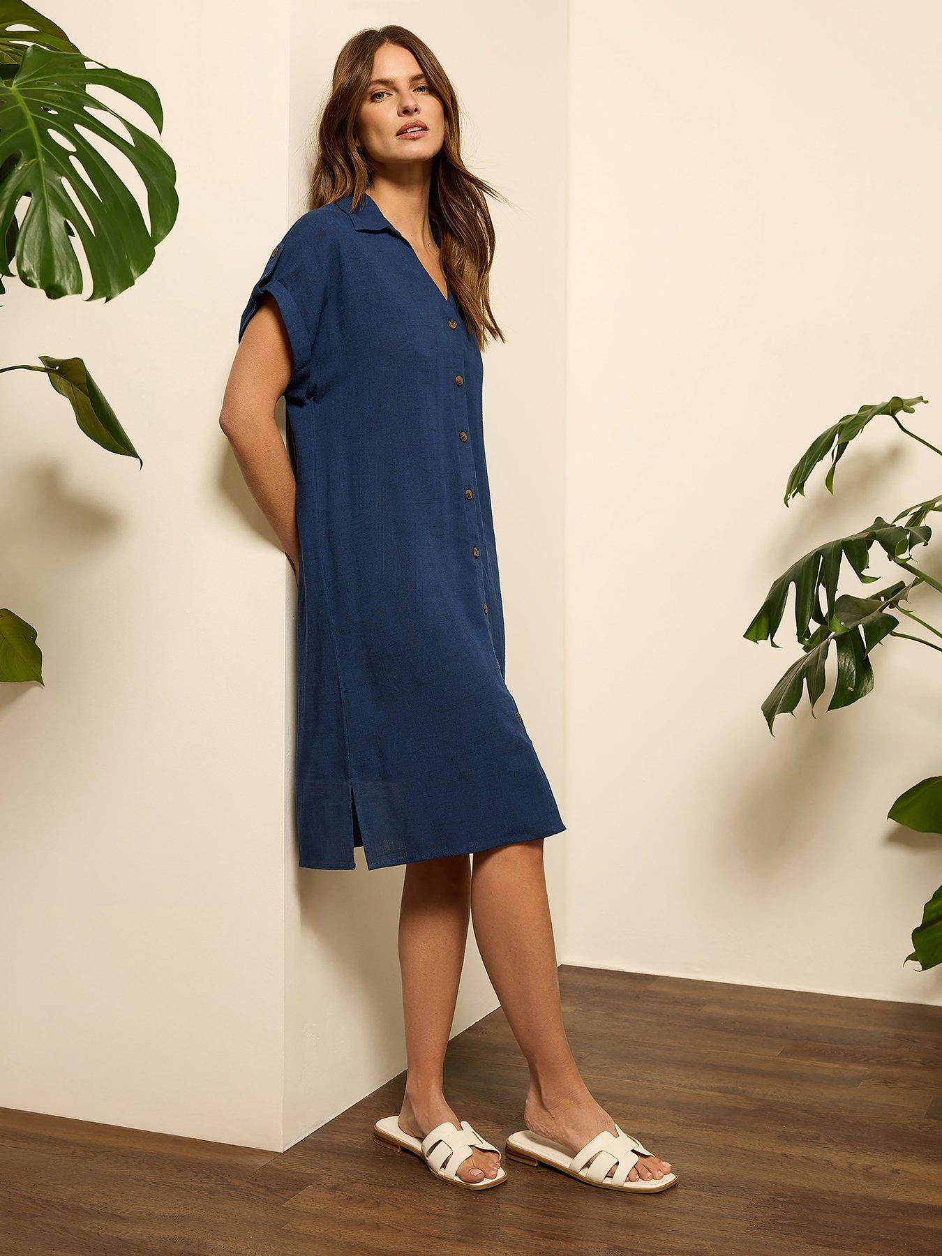 undefined Relaxed Shirt Dress
