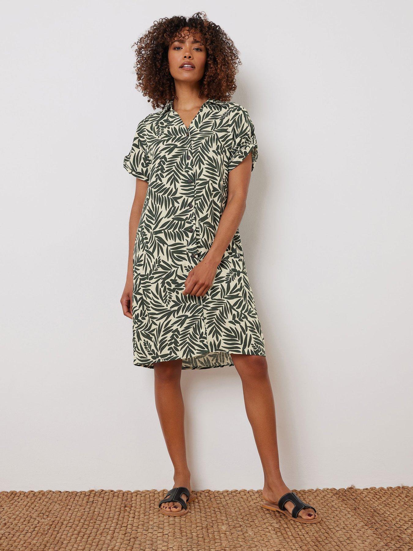 undefined Relaxed Shirt Dress - Natural