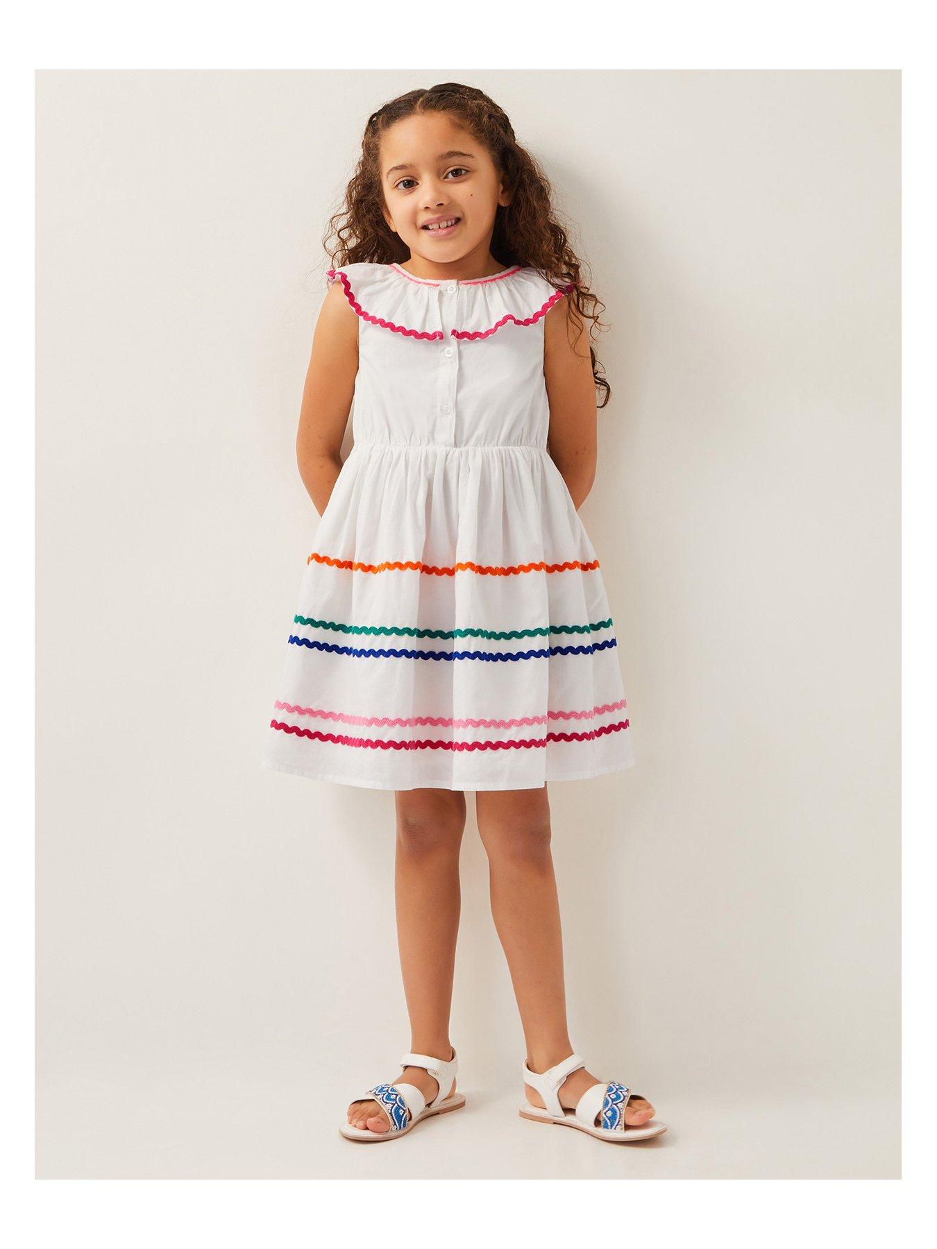  image of monsoon-girls-sleeveless-collared-ric-rac-dress-white