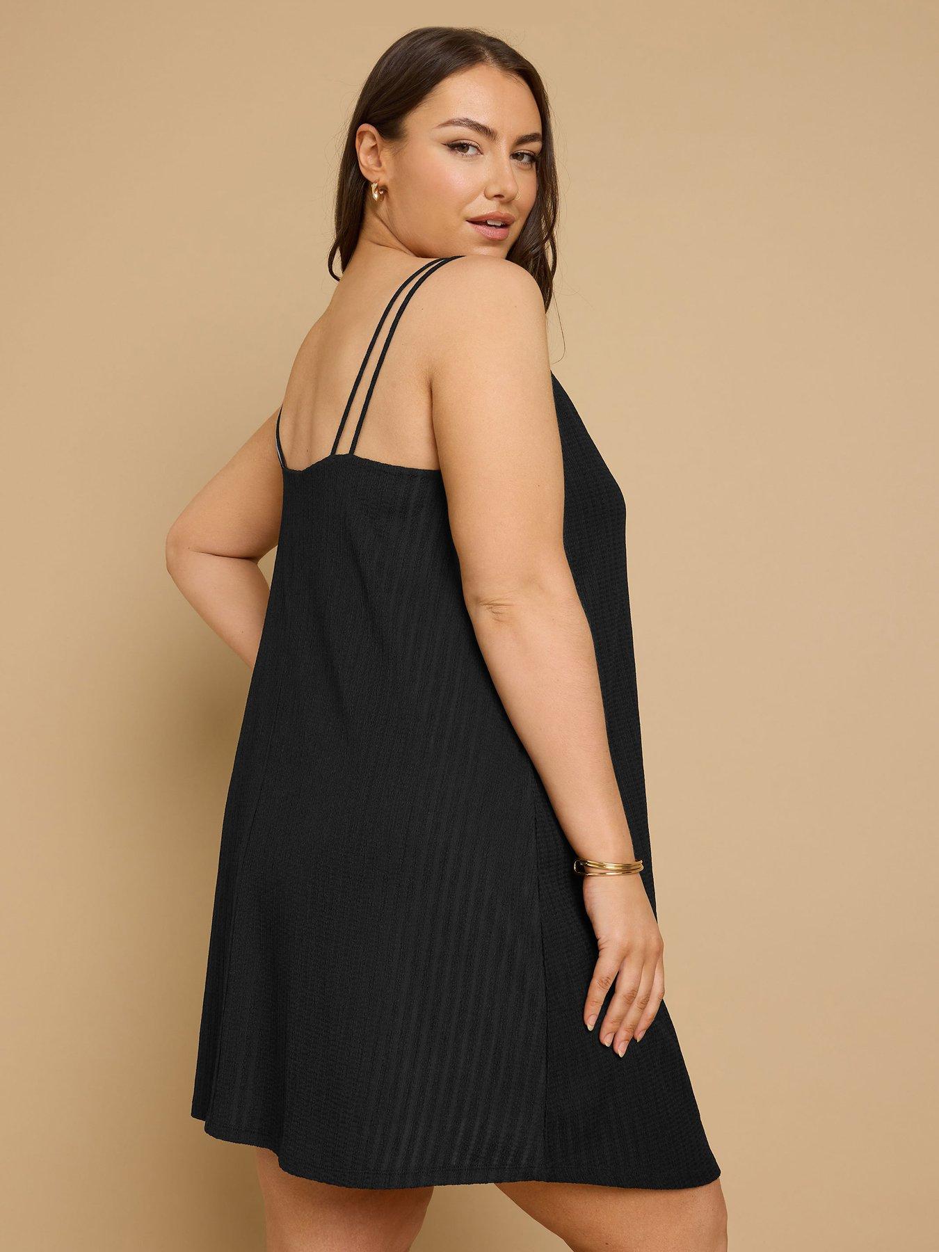  image of yours-curve-double-strap-cami-dress-black