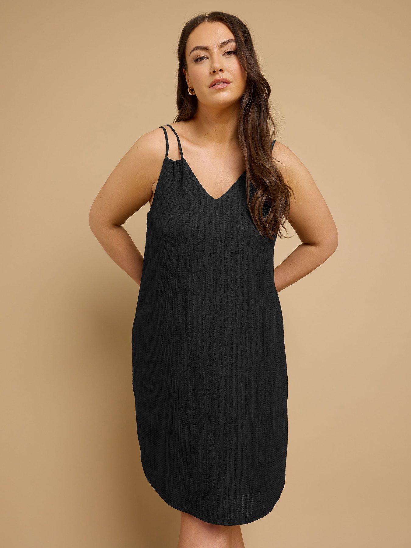  image of yours-curve-double-strap-cami-dress-black