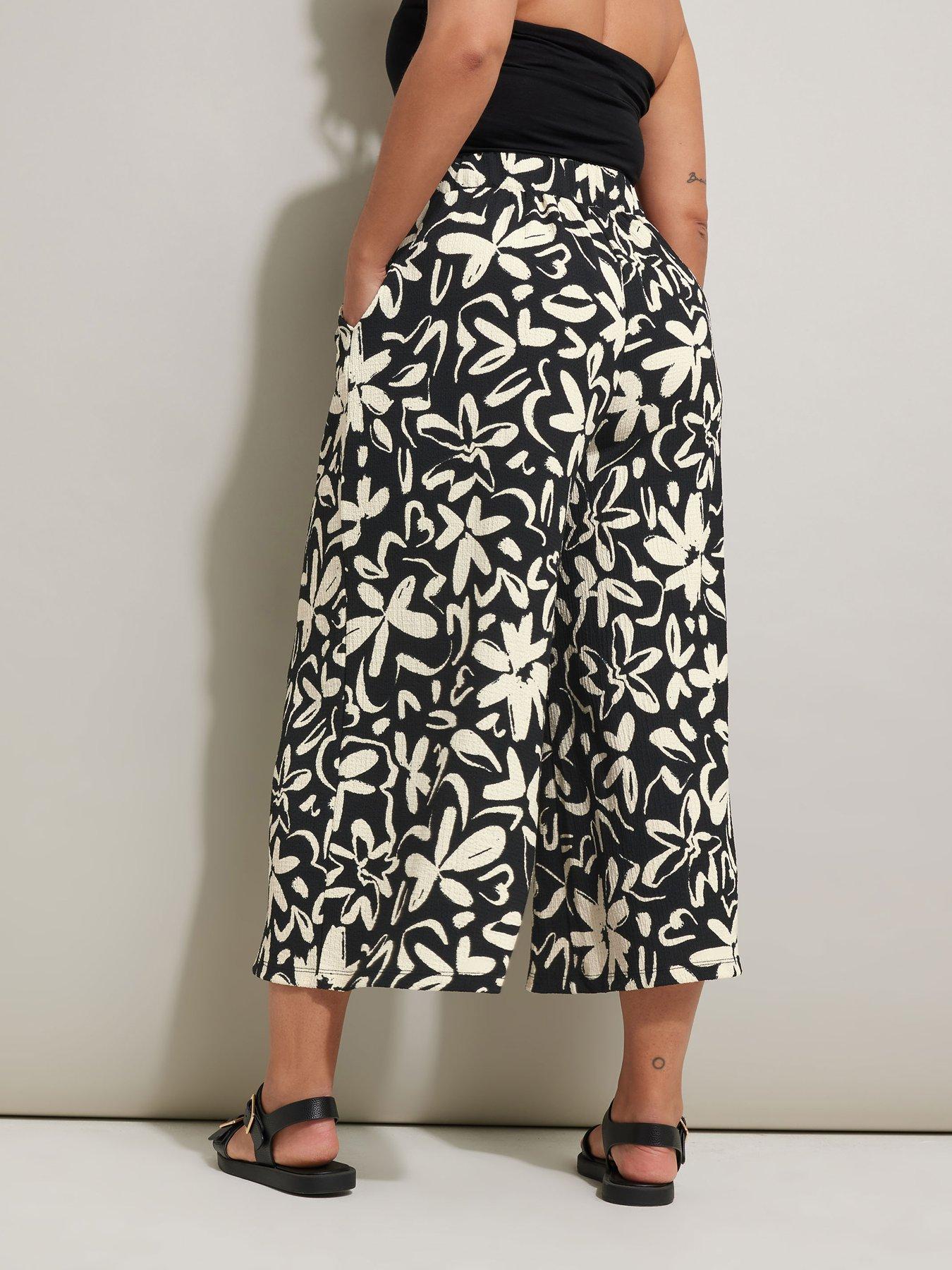 image of yours-curve-jersey-midaxi-culotte-black