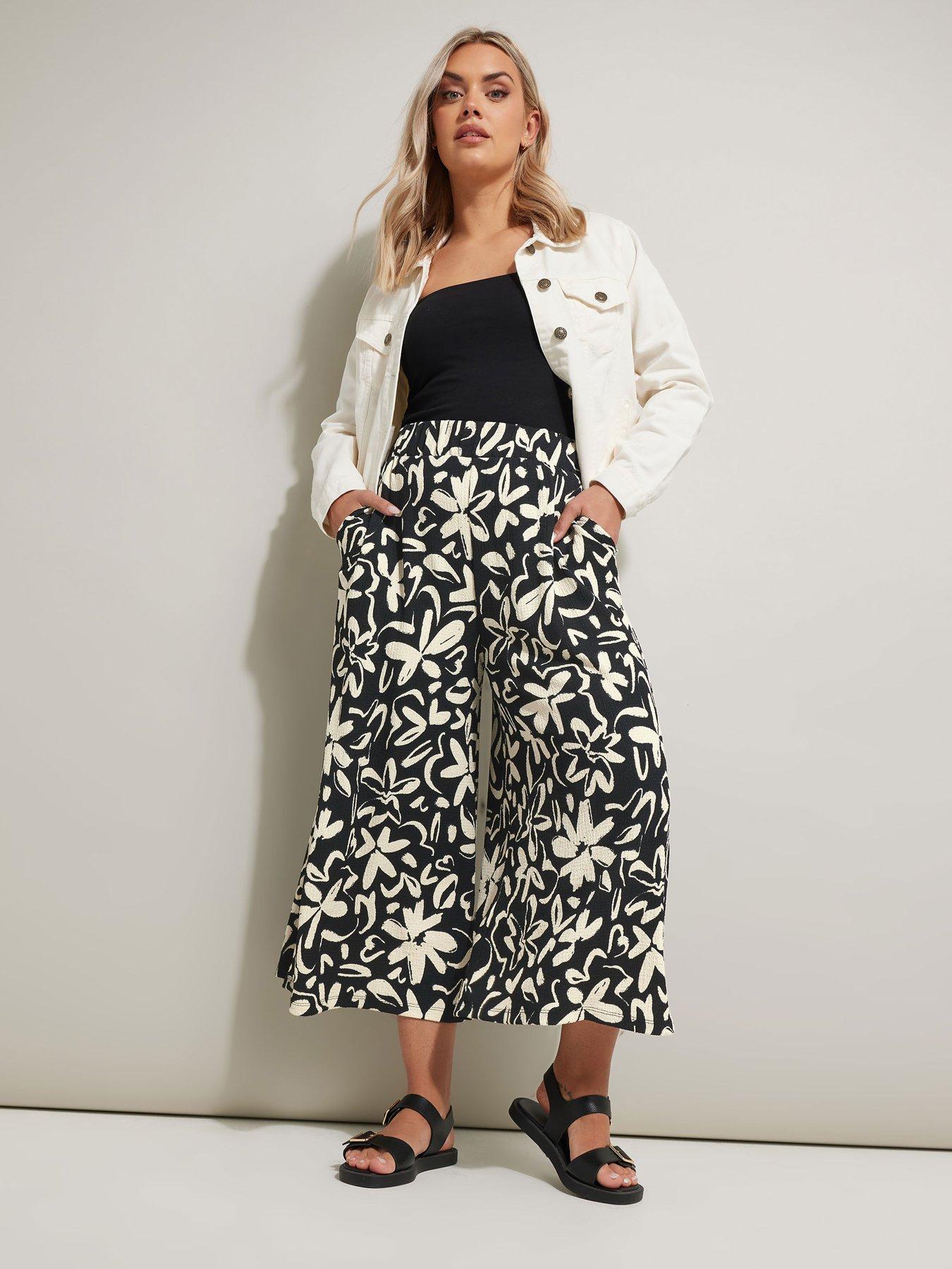  image of yours-curve-jersey-midaxi-culotte-black