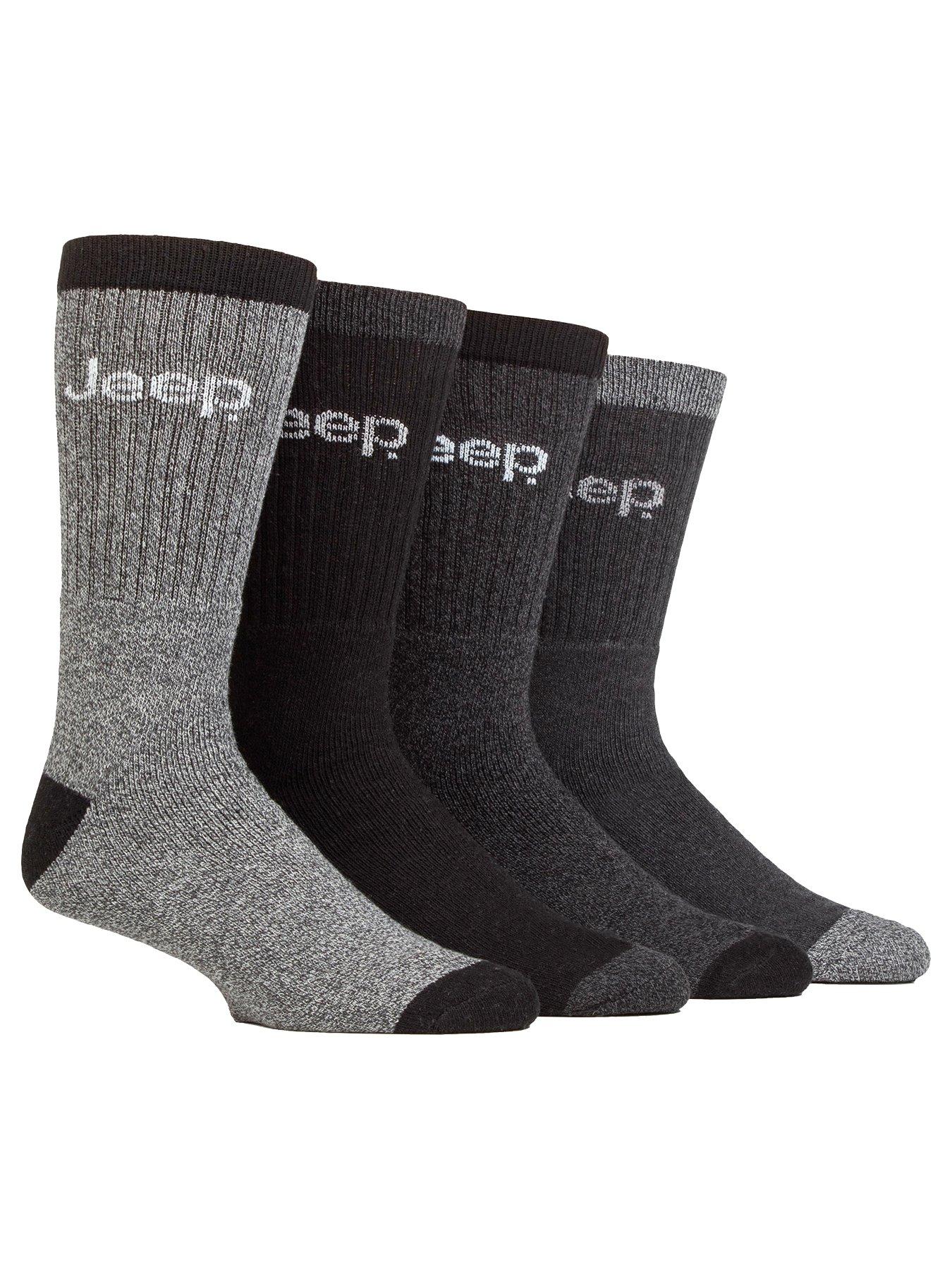 Image 1 of 2 of Jeep Marl Cotton Boot Crew Socks 4 Pack