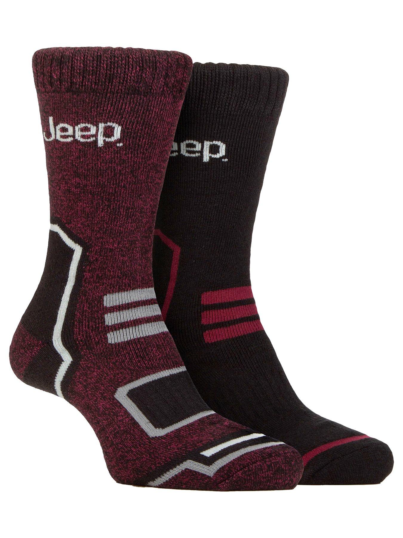 Image 1 of 2 of Jeep Tech Thermal Boot Crew Socks 2 Pack - Multi