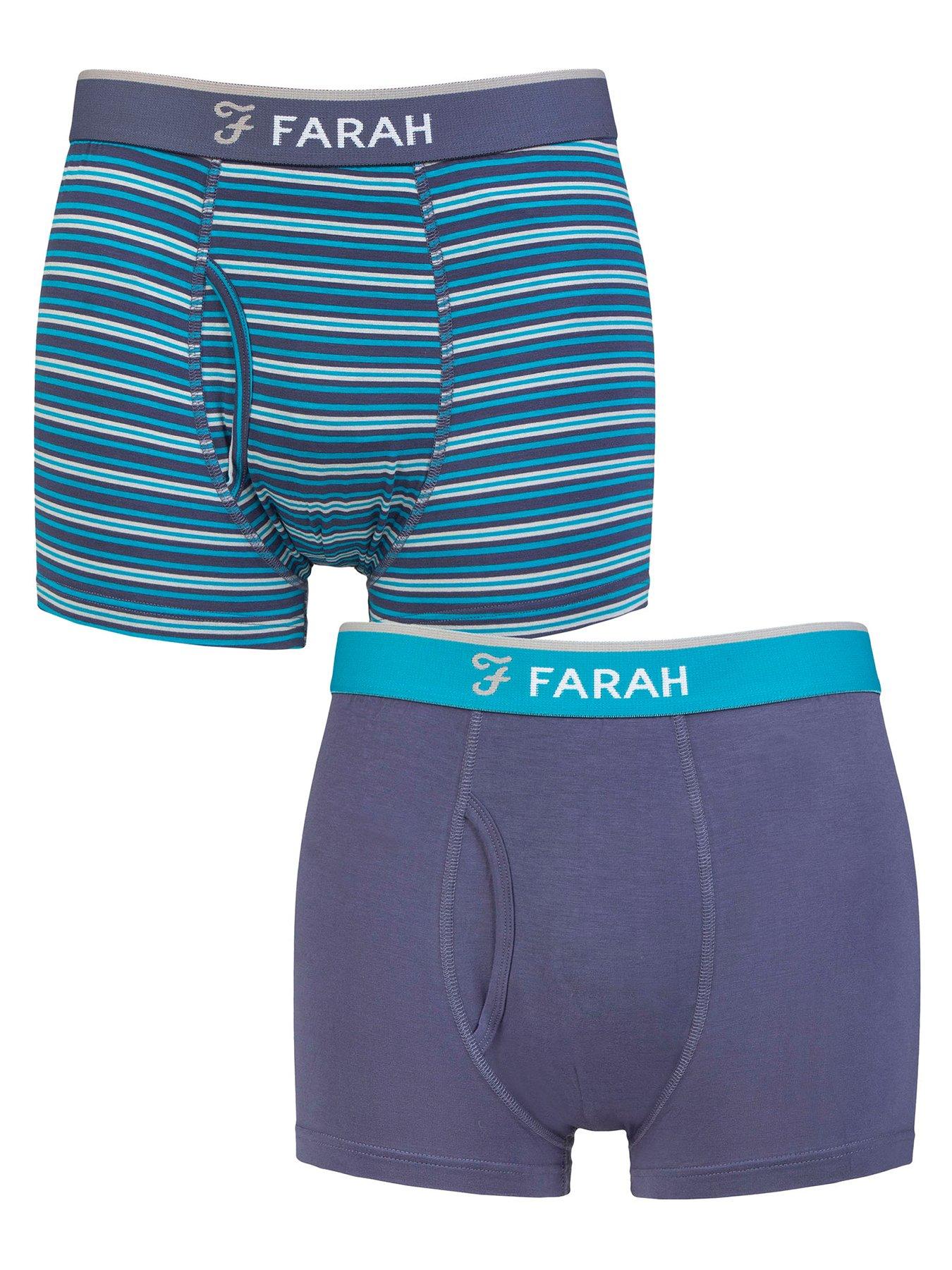 Image 1 of 3 of Farah Bamboo Classic Stripe Trunks 2 Pack - Blue