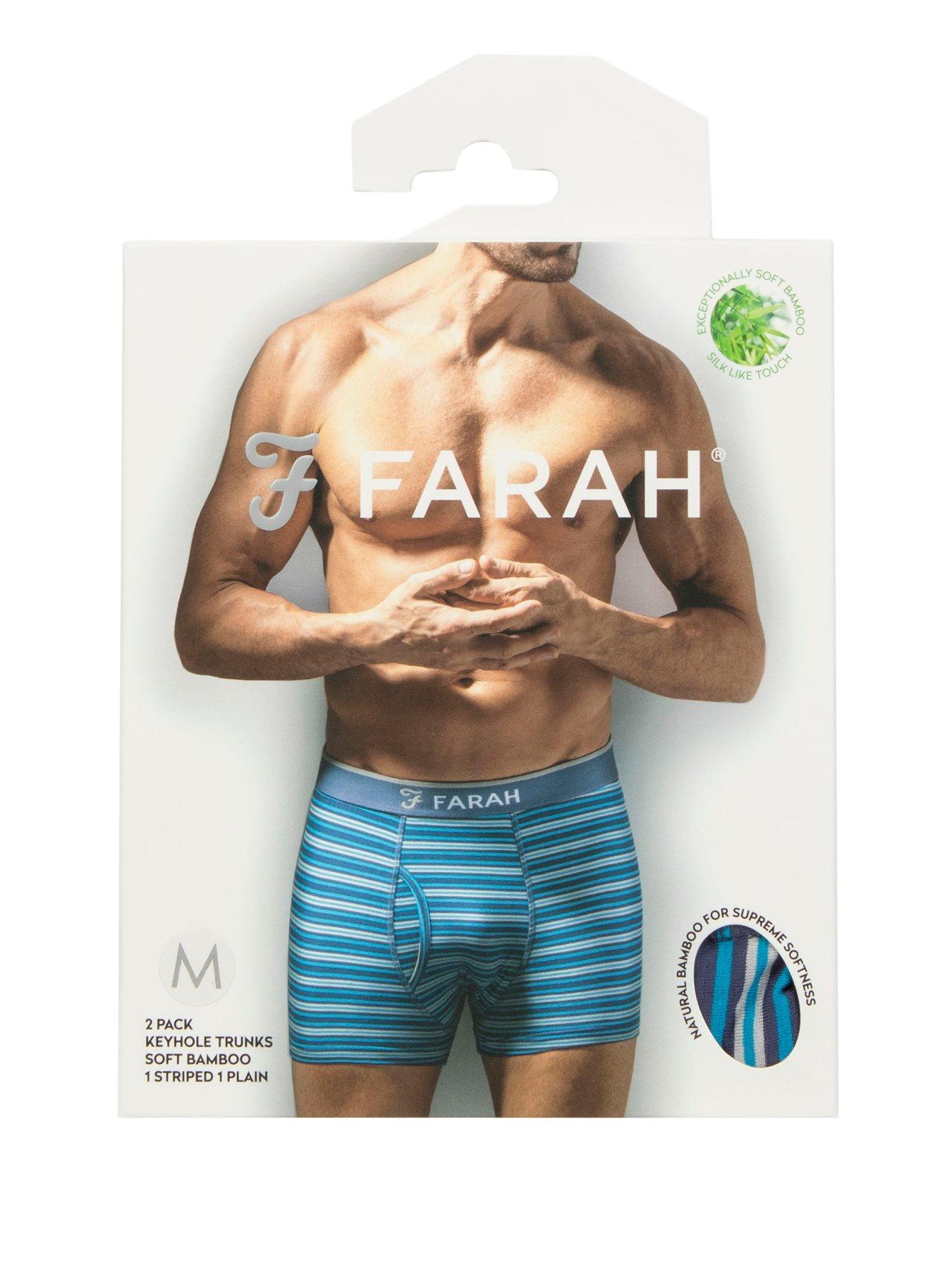 Image 2 of 3 of Farah Bamboo Classic Stripe Trunks 2 Pack - Blue