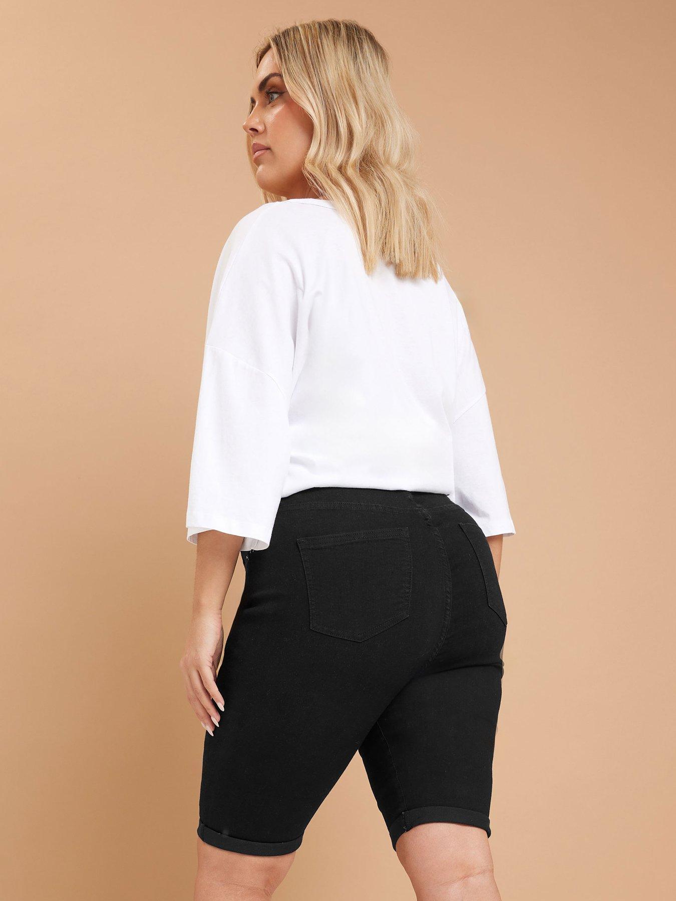  image of yours-curve-basic-denim-short-black