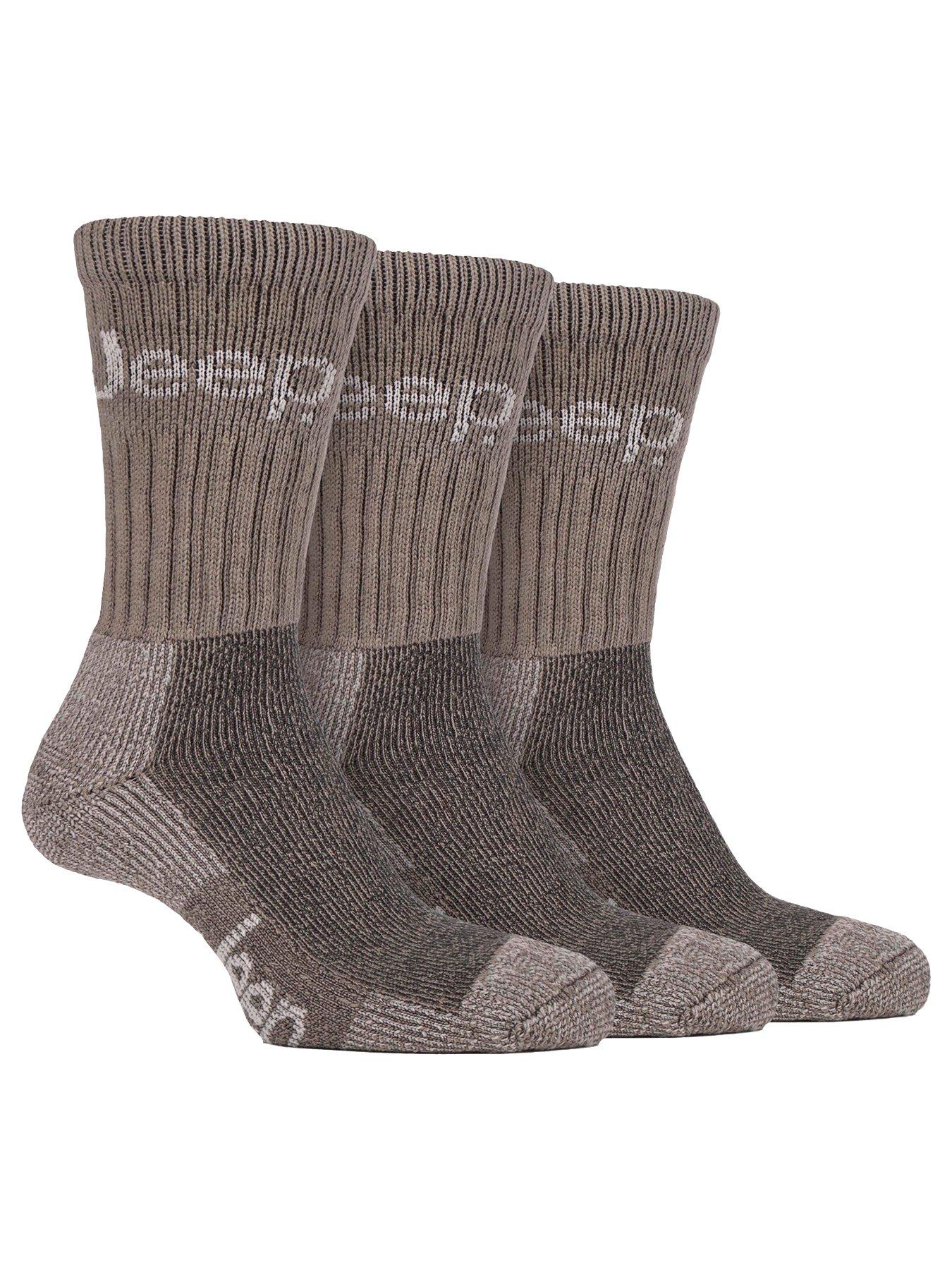 Image 1 of 2 of Jeep Luxury Terrain Boot Crew Socks 3 Pack - Khaki
