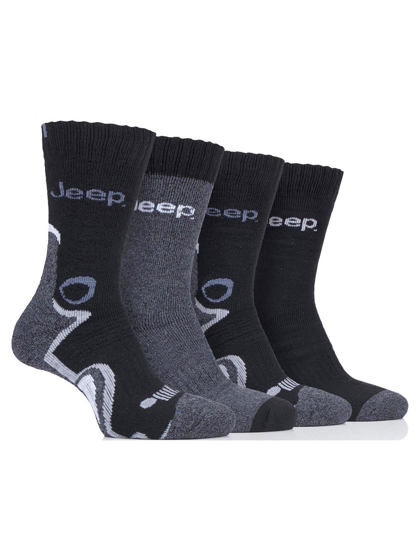 Image 1 of 2 of Jeep Technical Performace Boot Crew Socks 4 Pack - Black