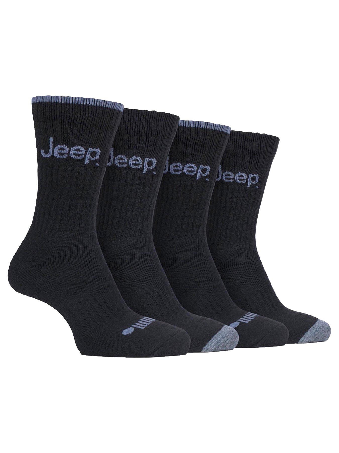 Image 1 of 1 of Jeep Performance Boot Crew Socks 4 Pack - Black