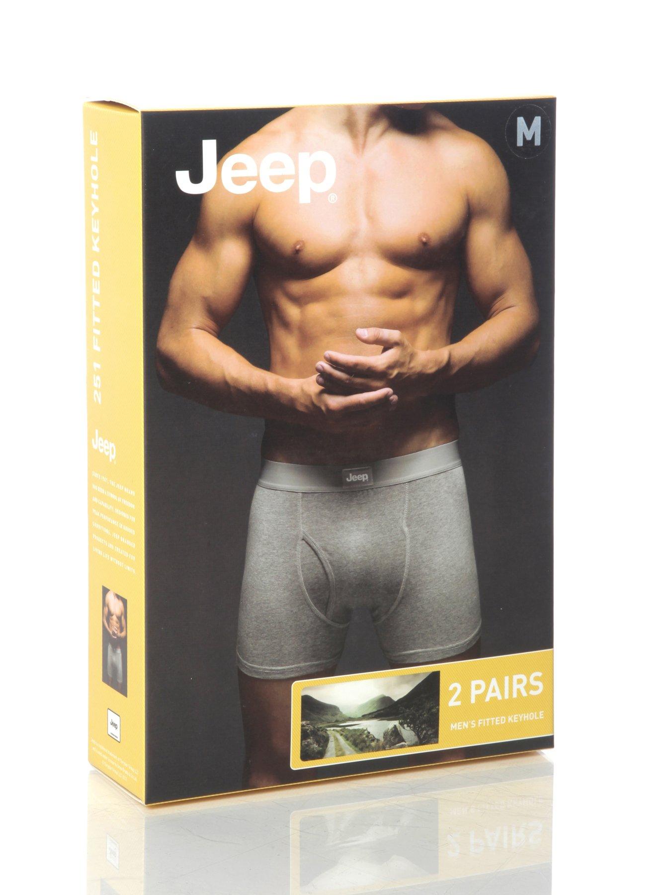 Image 2 of 3 of Jeep Plain Keyhole Trunks 2 Pack - White