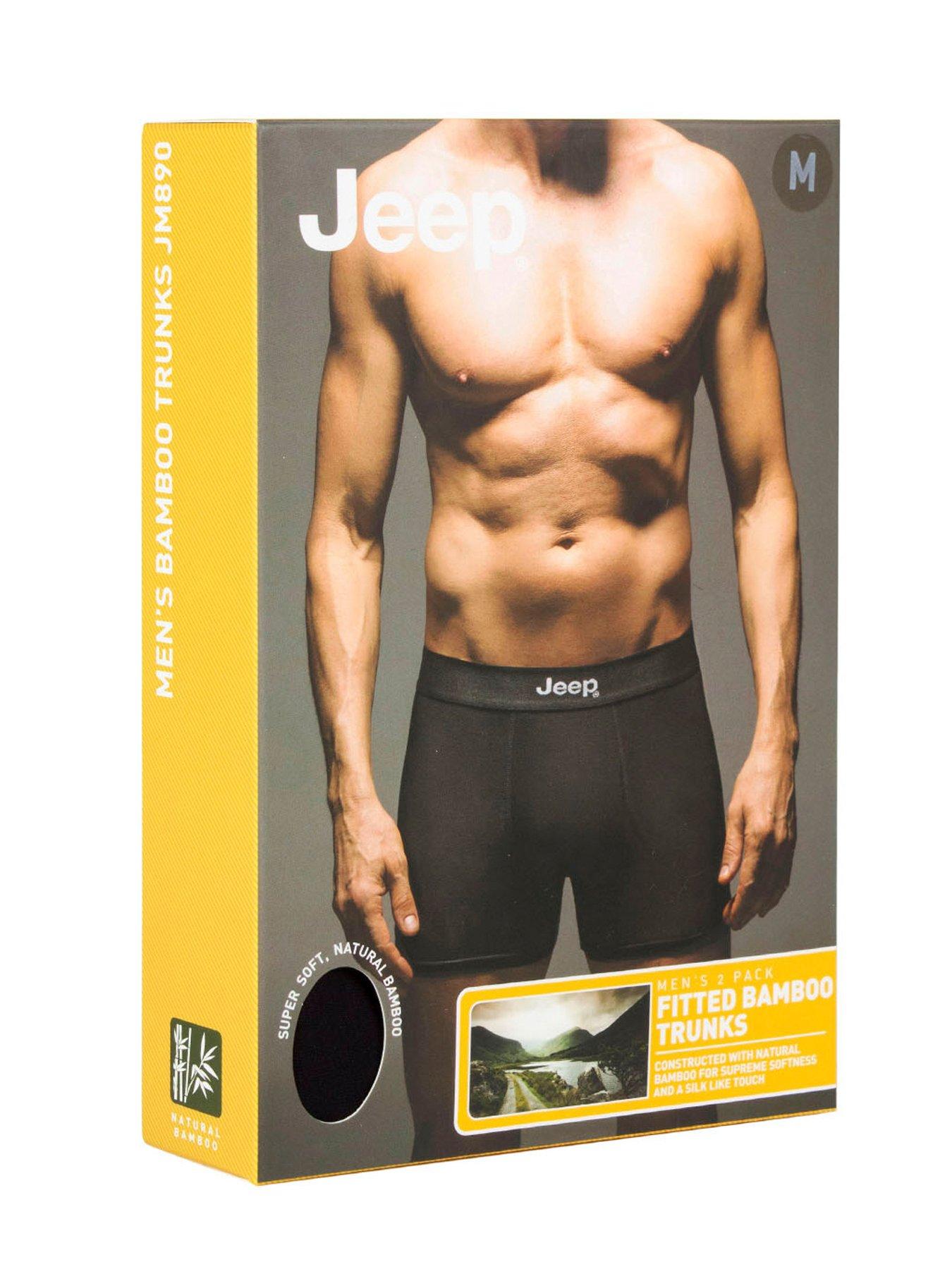  image of sockshop-jeep-plain-bamboo-trunks-2-pack-black