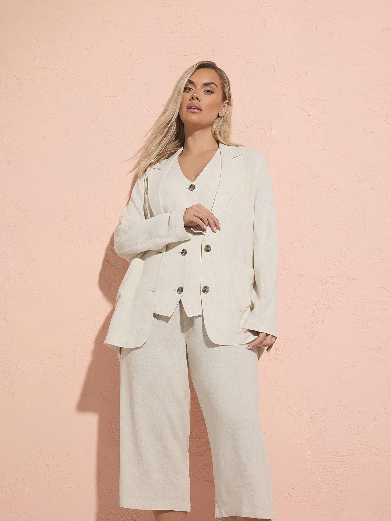 undefined Curve Relaxed Unlined Blazer - Natural