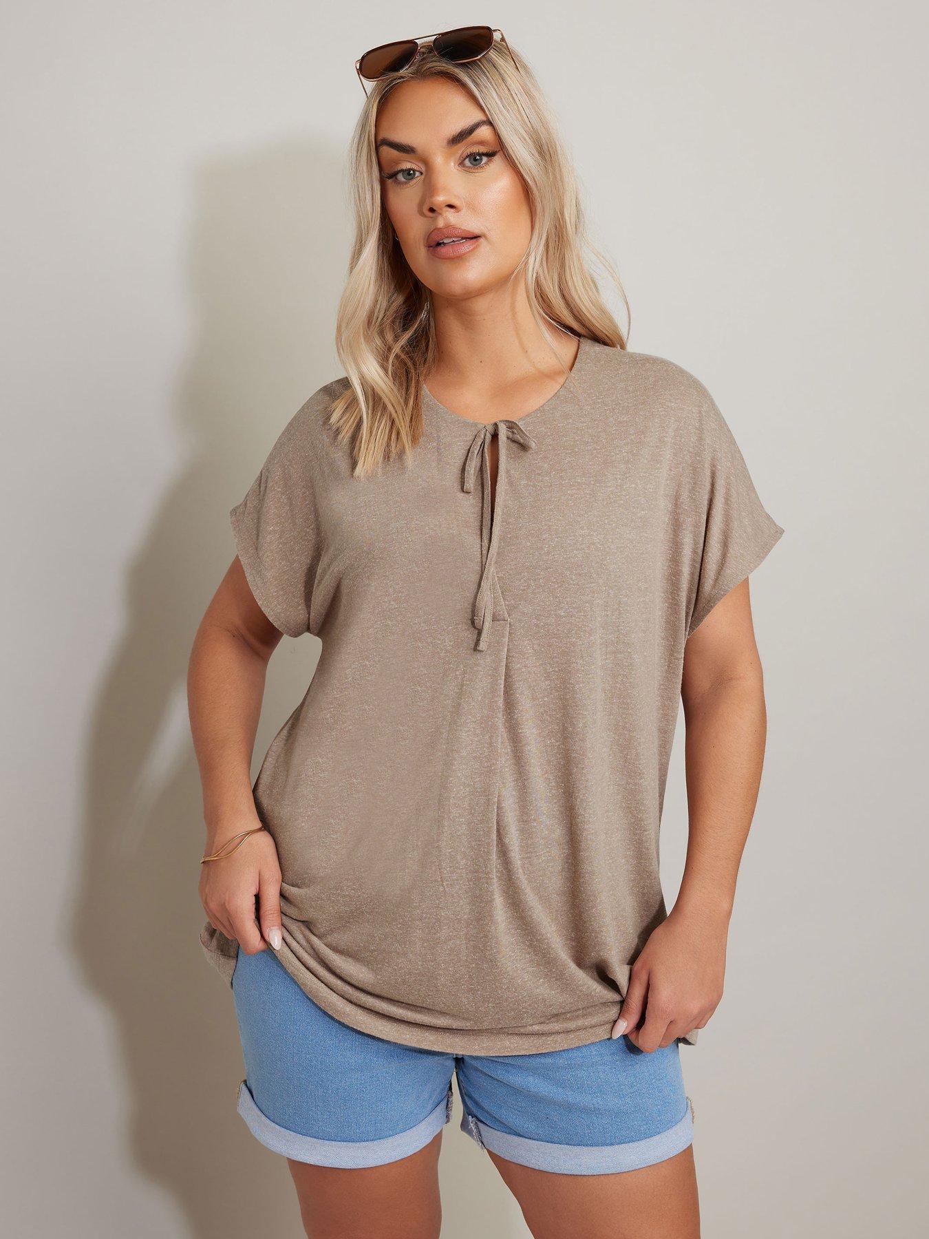 yours-curve-tie-neck-grown-on-sleeve-top