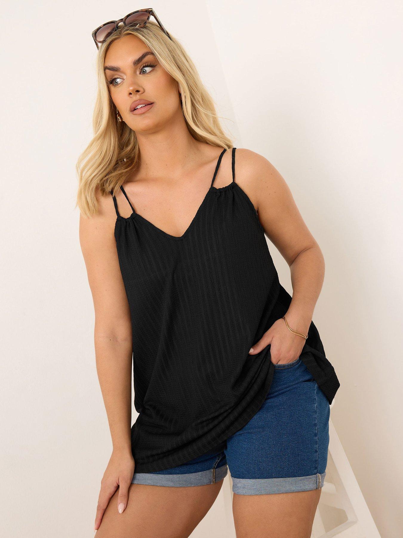 undefined Curve Double Strap Cami Top