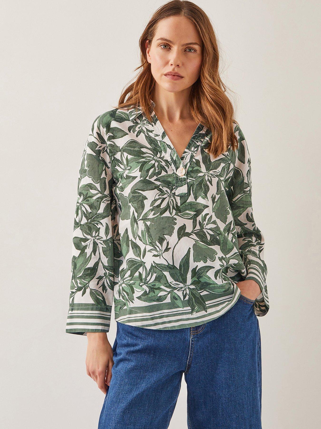 undefined Clover Printed Top - Green