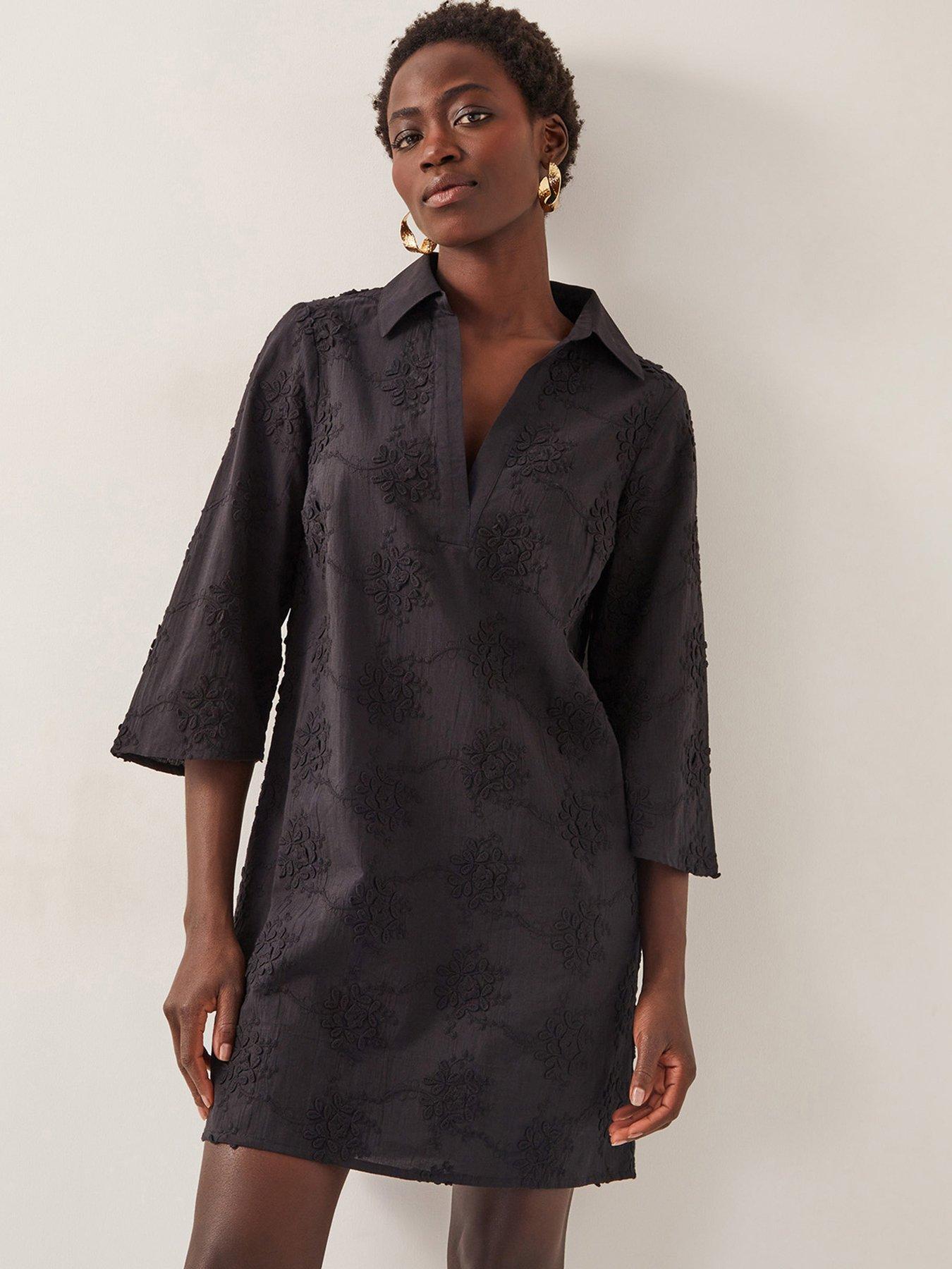 undefined Harika Embellished Dress - Black