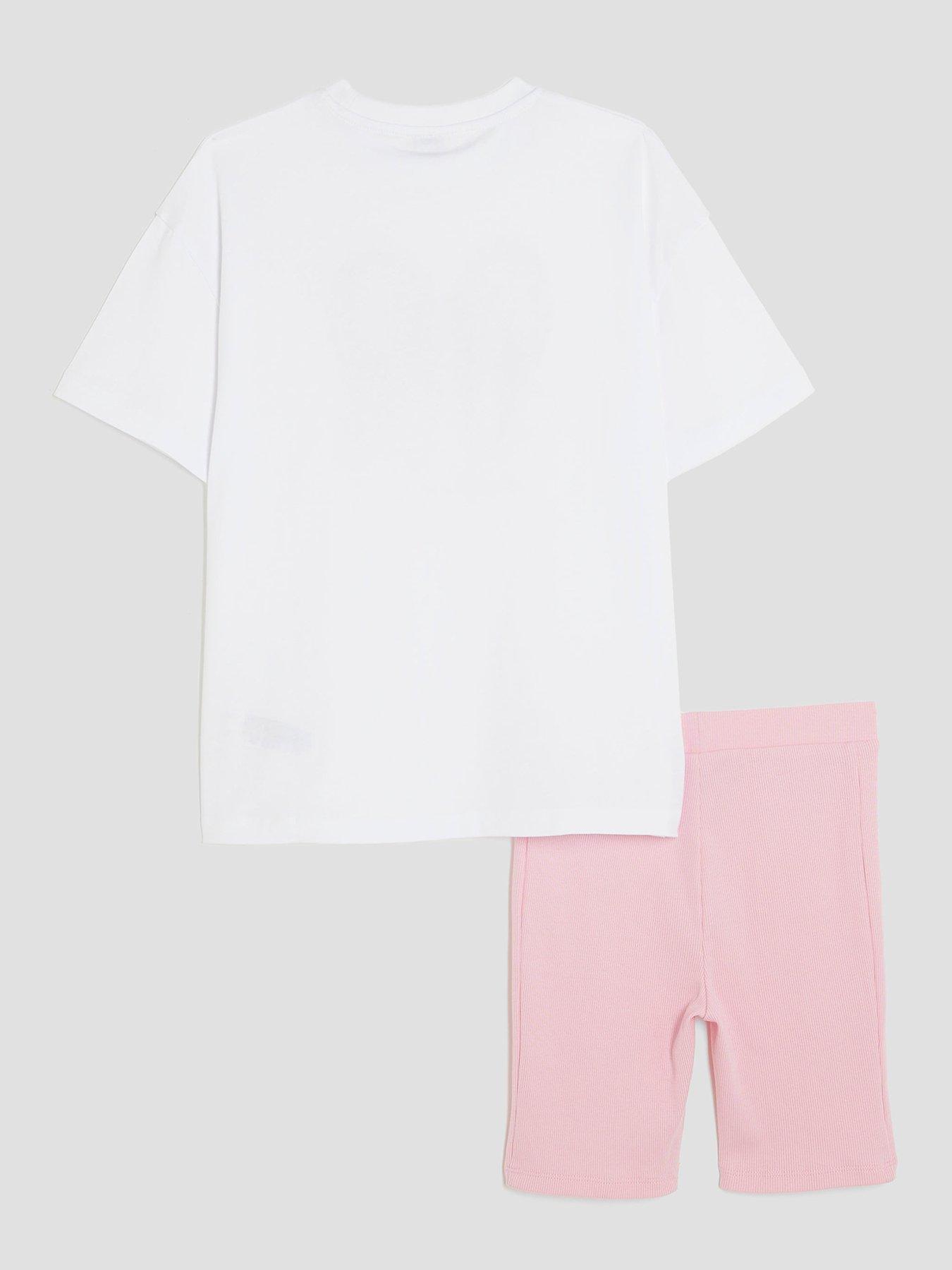 Image 2 of 4 of River Island Older Girls Bow Cycle Set - Pink
