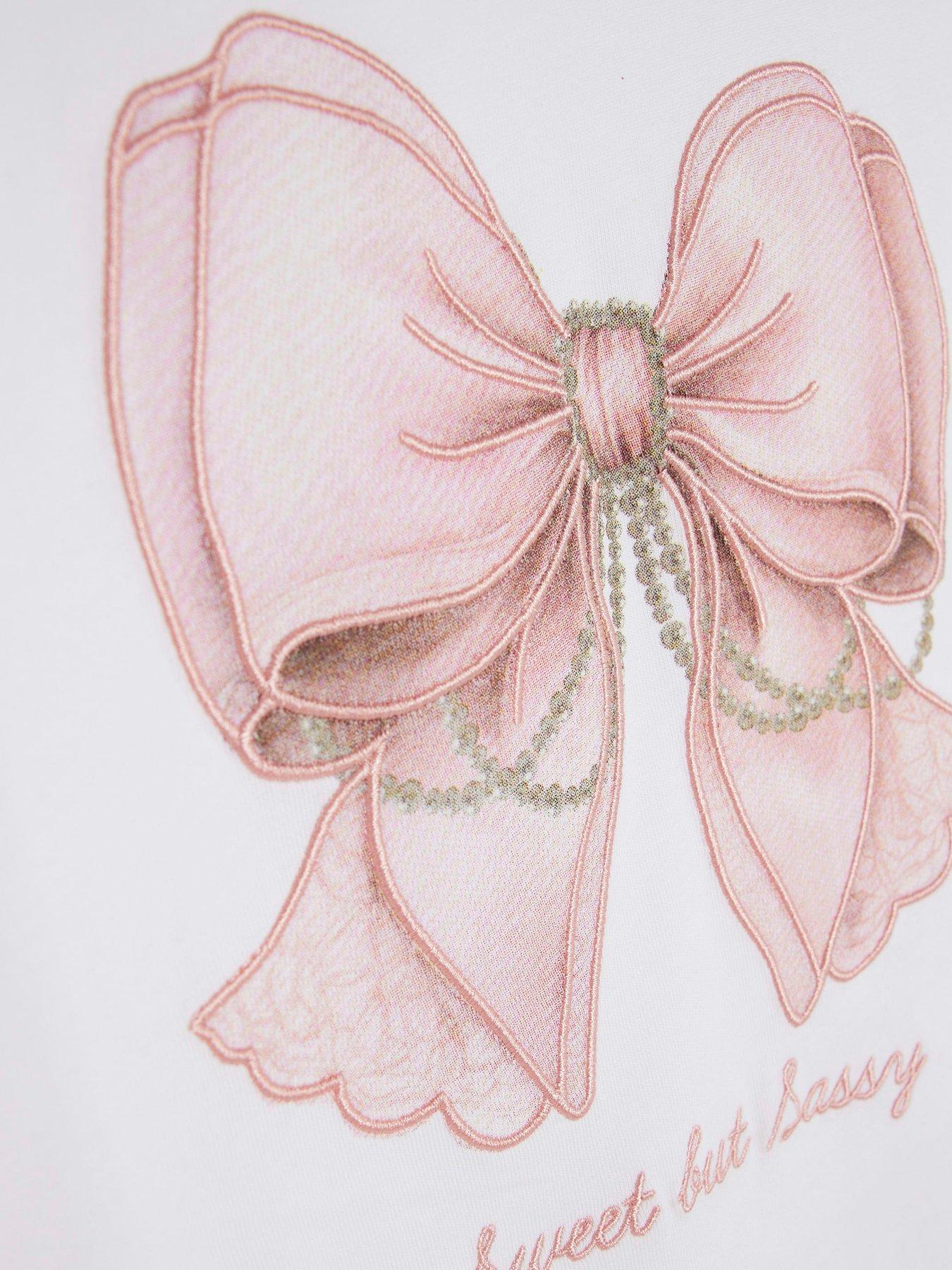 Image 4 of 4 of River Island Older Girls Bow Cycle Set - Pink