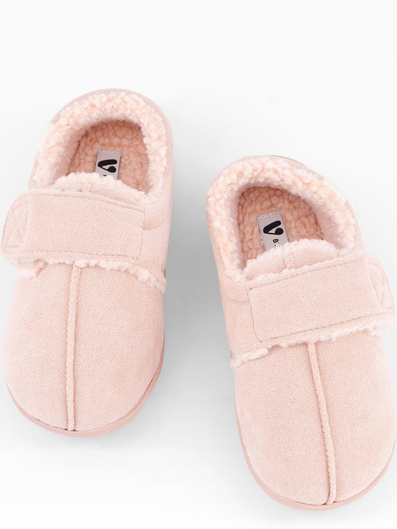  image of the-very-collection-younger-girls-touch-strap-slipper-pink