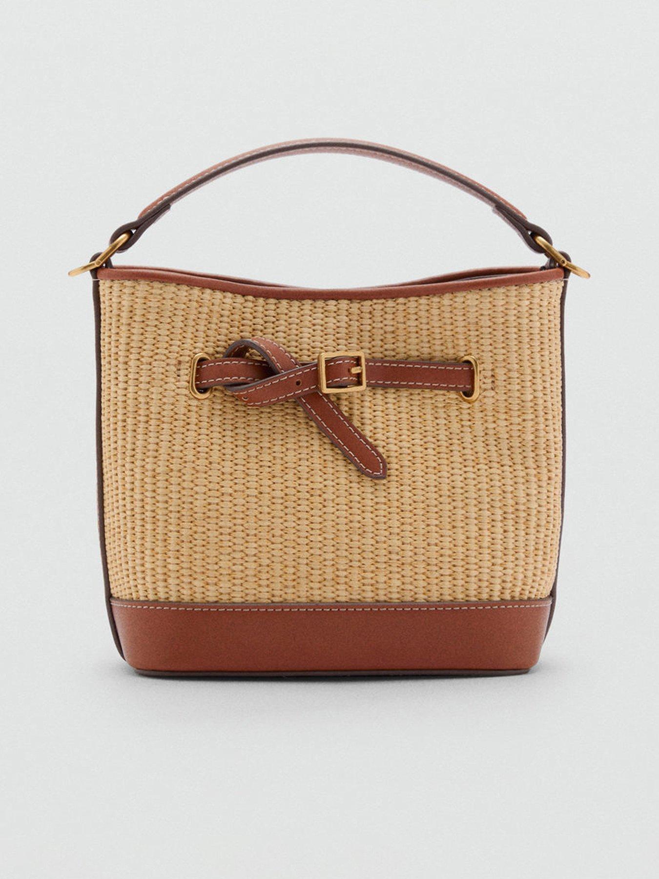 front image of mango-bucket-bag-mateo-brown