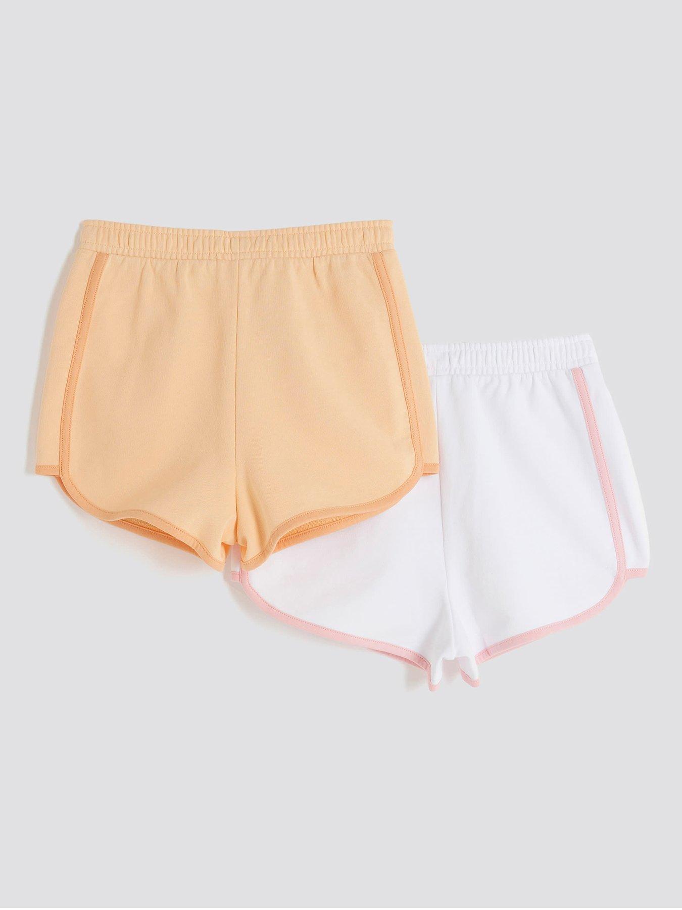  image of river-island-girls-2-pack-runner-shorts-coral