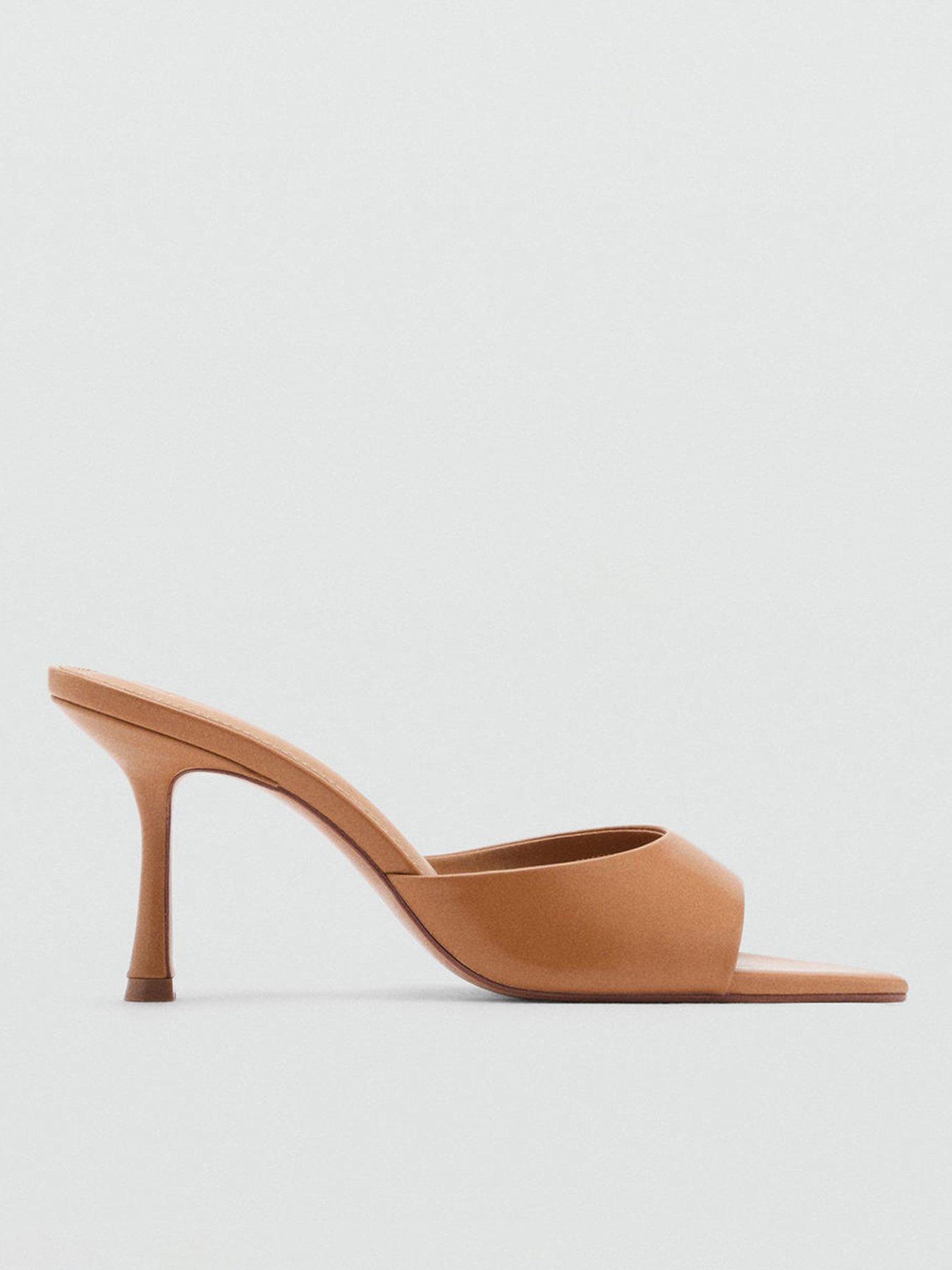 mango-open-toed-heeled-sandals-with-pointed-toe-brown