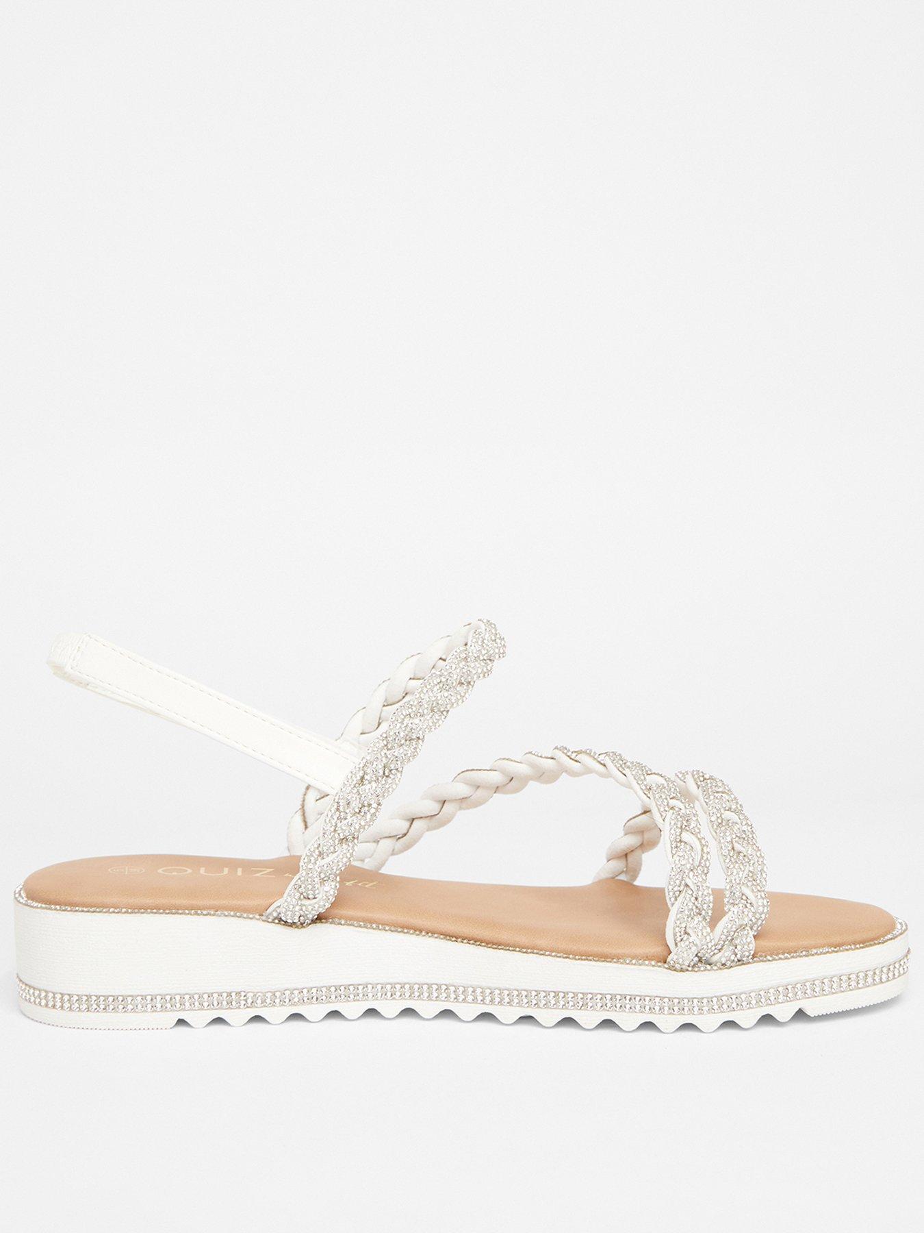 quiz-wide-fit-white-flat-sandals