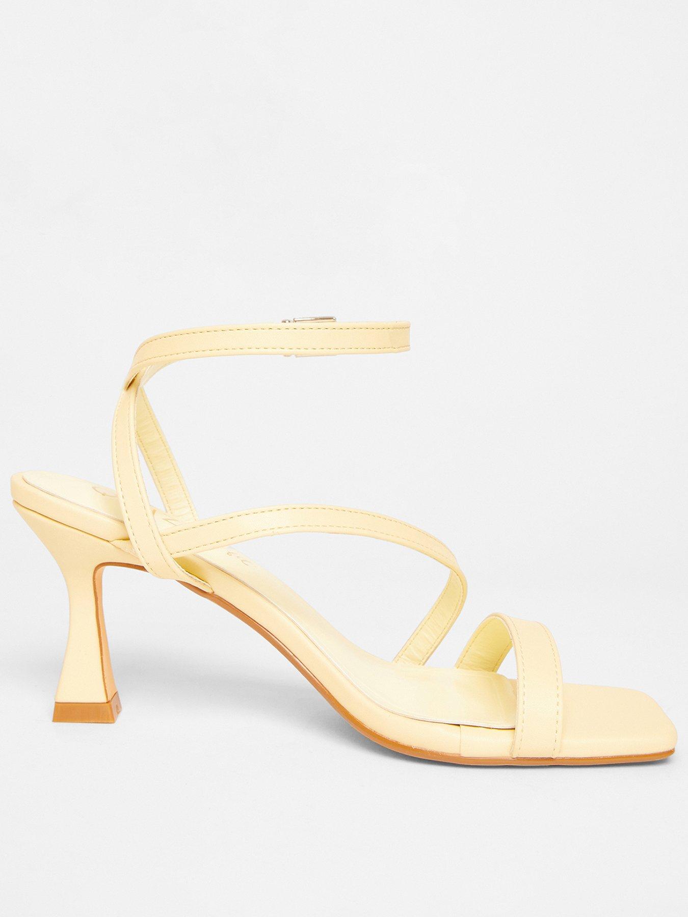  image of quiz-wide-fit-yellow-asymmetric-heels