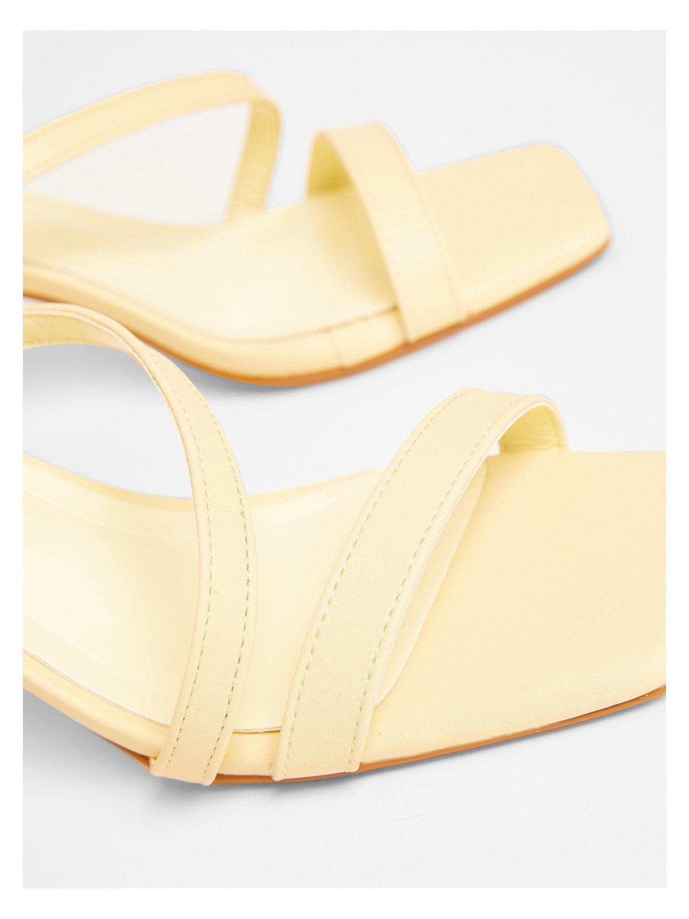  image of quiz-wide-fit-yellow-asymmetric-heels