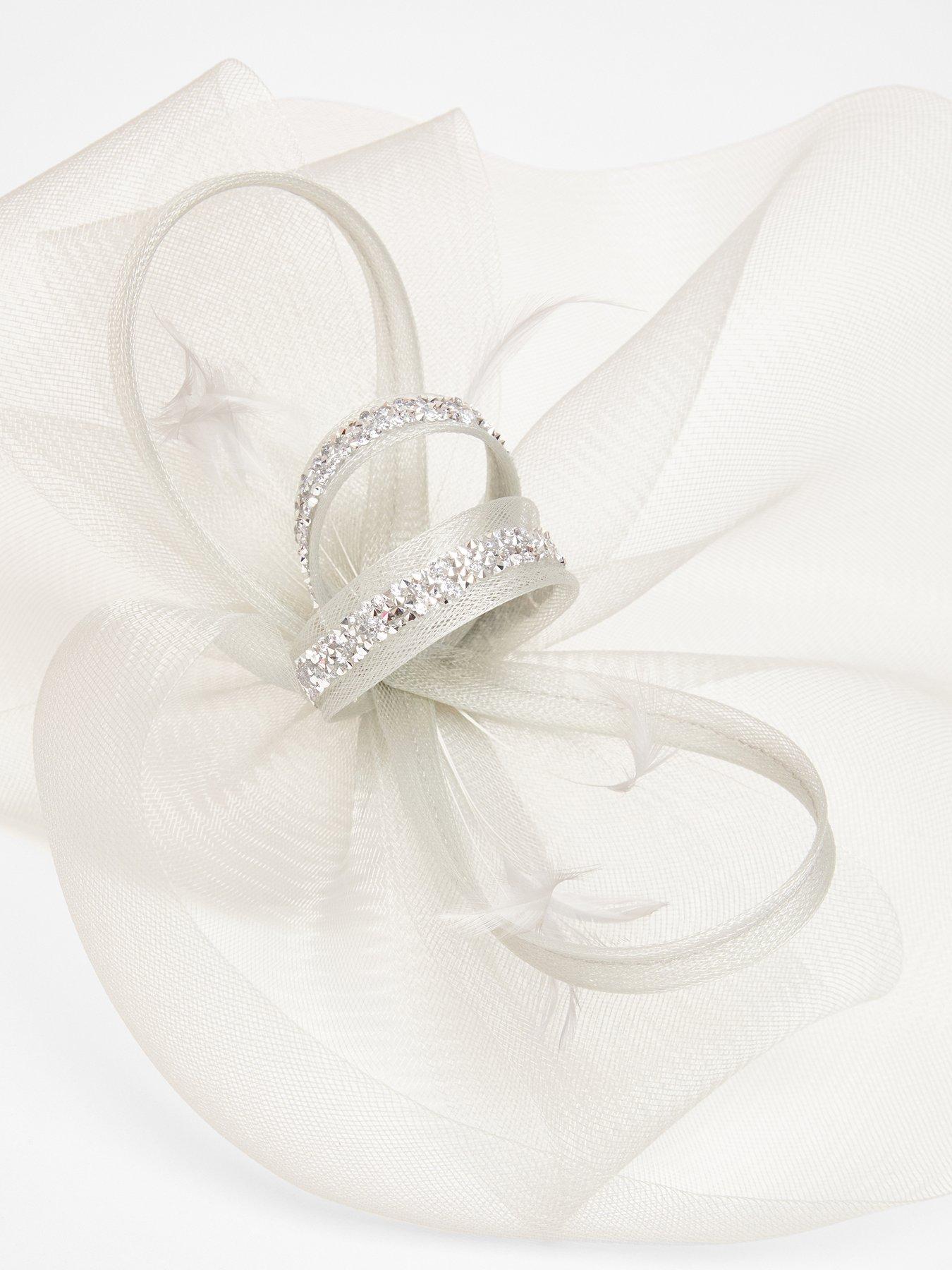 Image 2 of 2 of Quiz Grey Diamante Bow Headband Fascinator