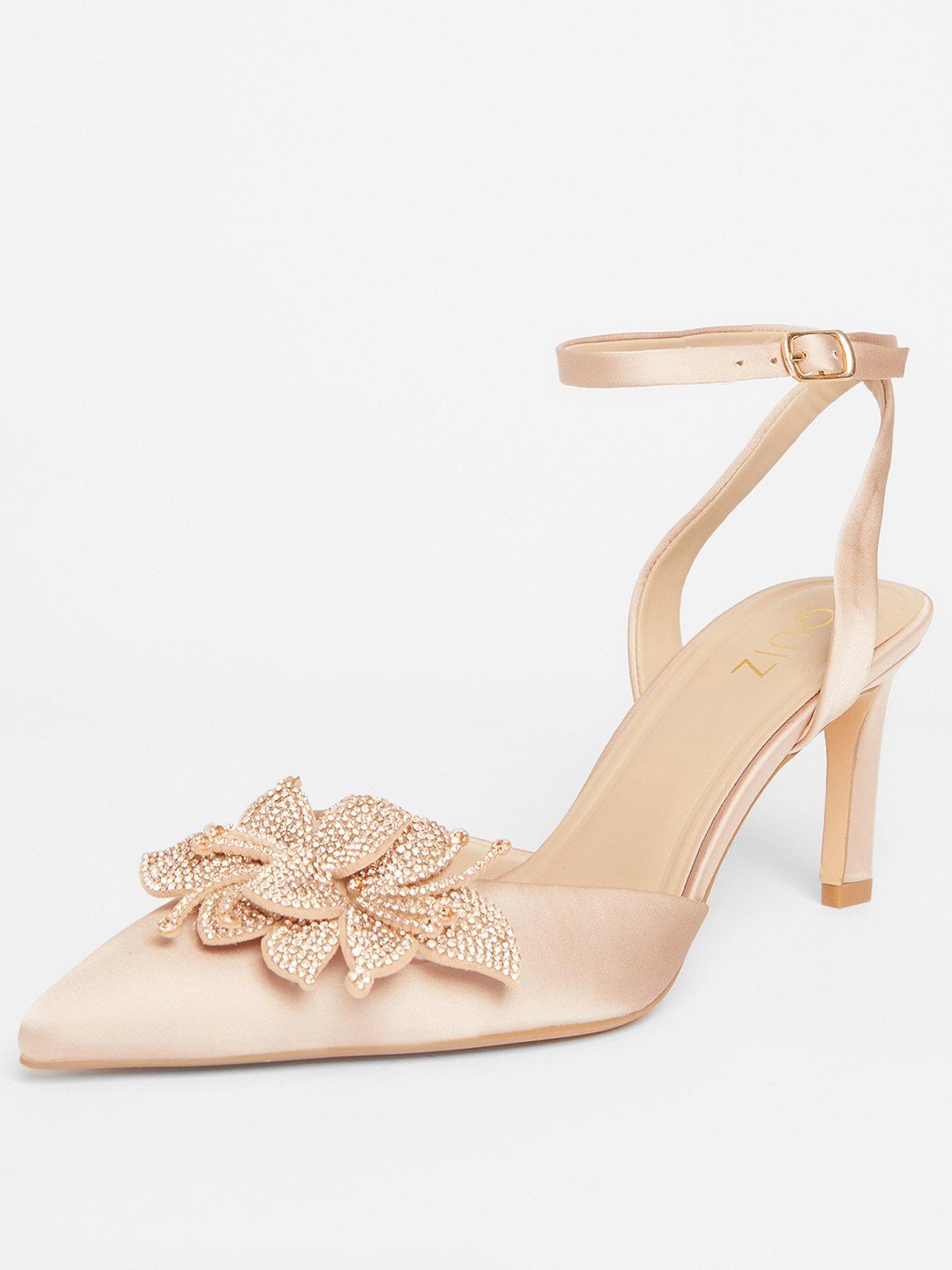  image of quiz-champagne-floral-court-heels