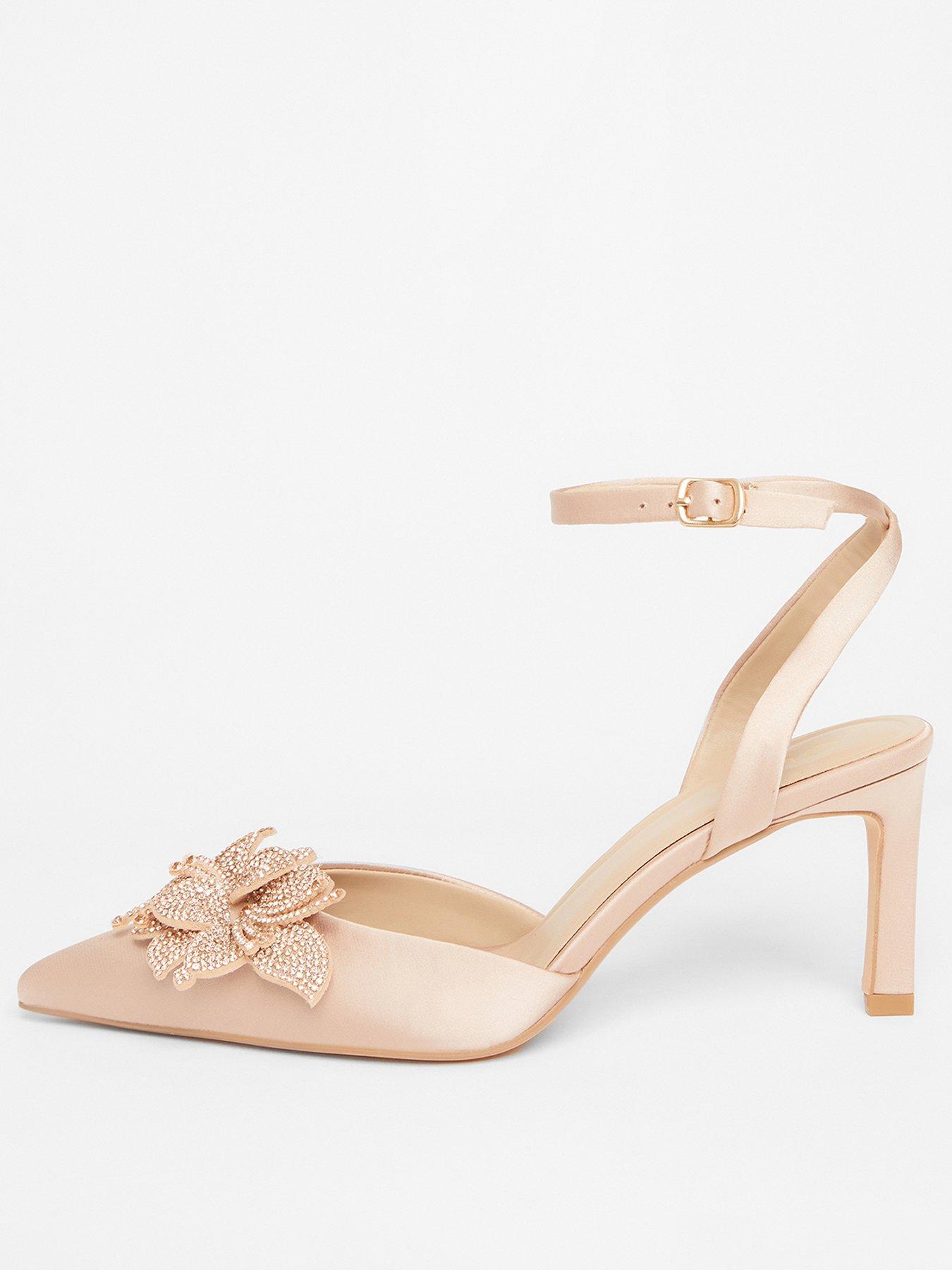  image of quiz-champagne-floral-court-heels