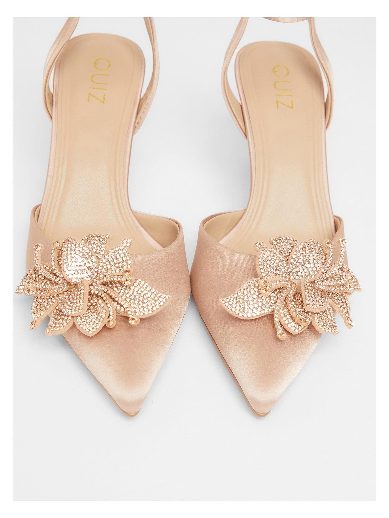  image of quiz-champagne-floral-court-heels